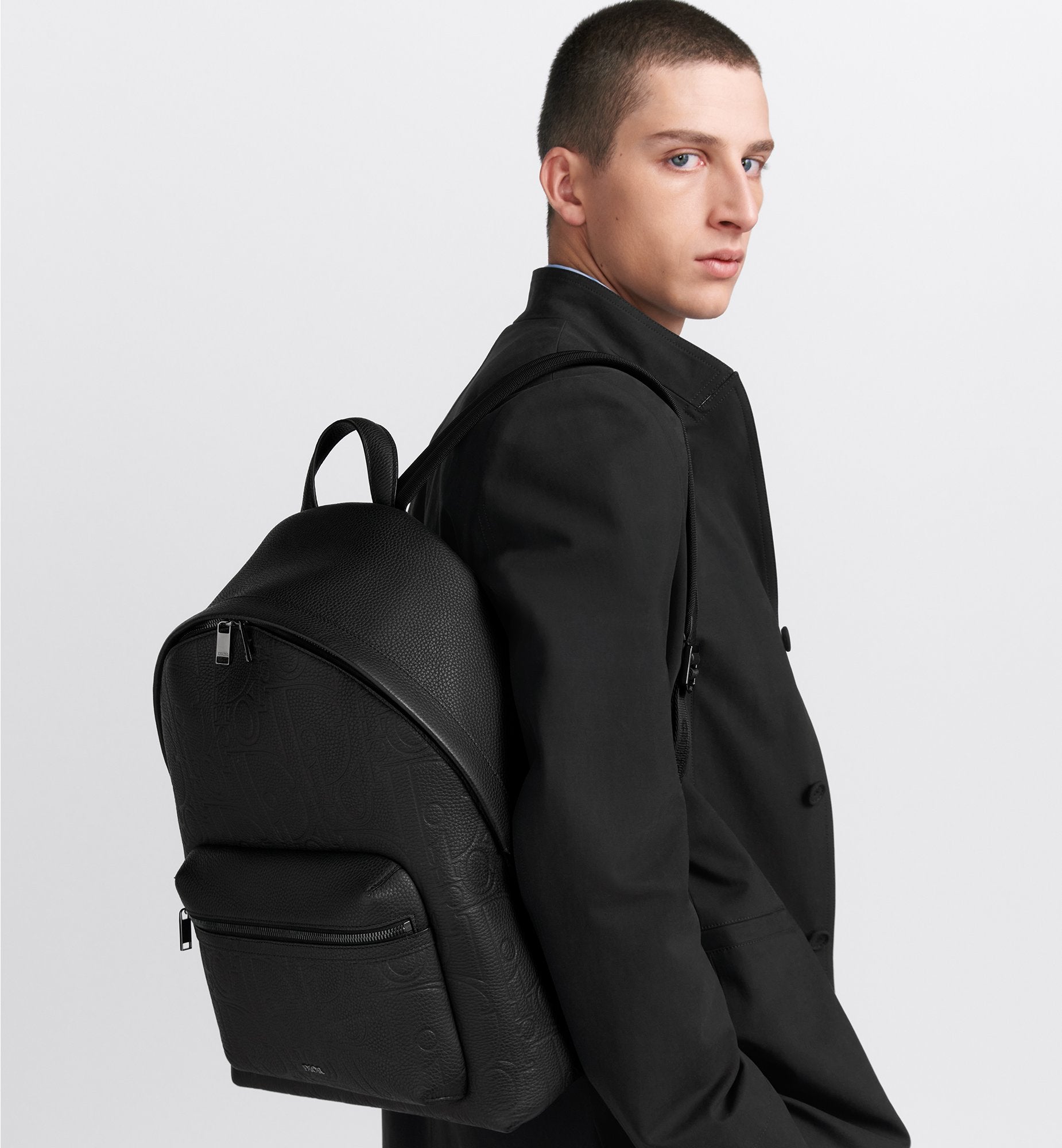 Rider 2.0 Zipped Backpack Black Dior Gravity Leather And Black Grained Calfskin