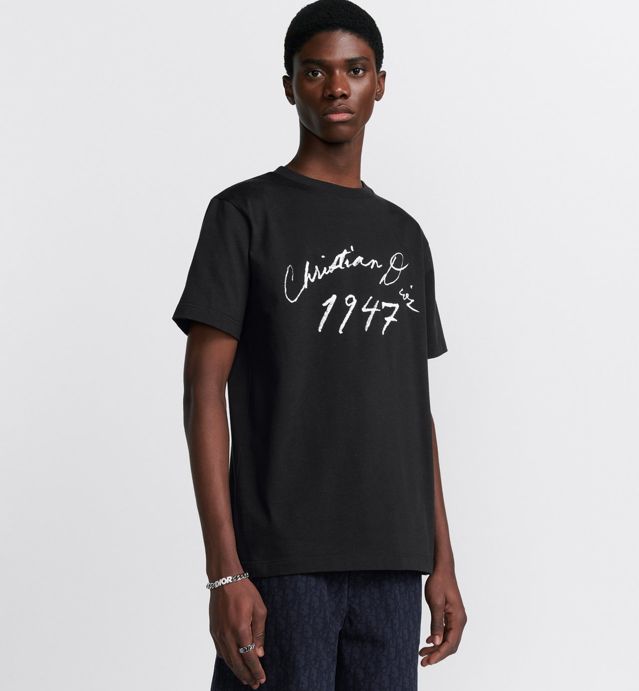 Handwritten Relaxed-Fit T-Shirt Black Cotton Jersey