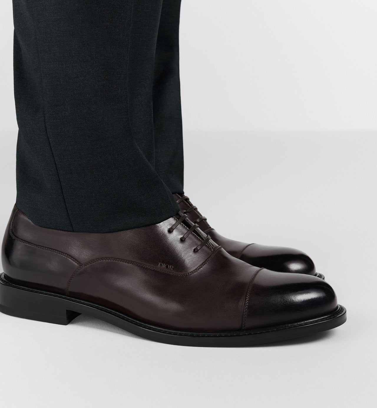 Embassy Oxford Shoe Brown Calfskin With Patina Finish