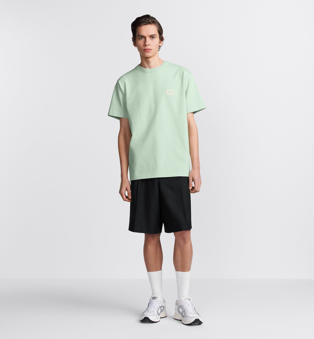 Cd Icon T-Shirt Relaxed Fit Light Green Cotton Jersey