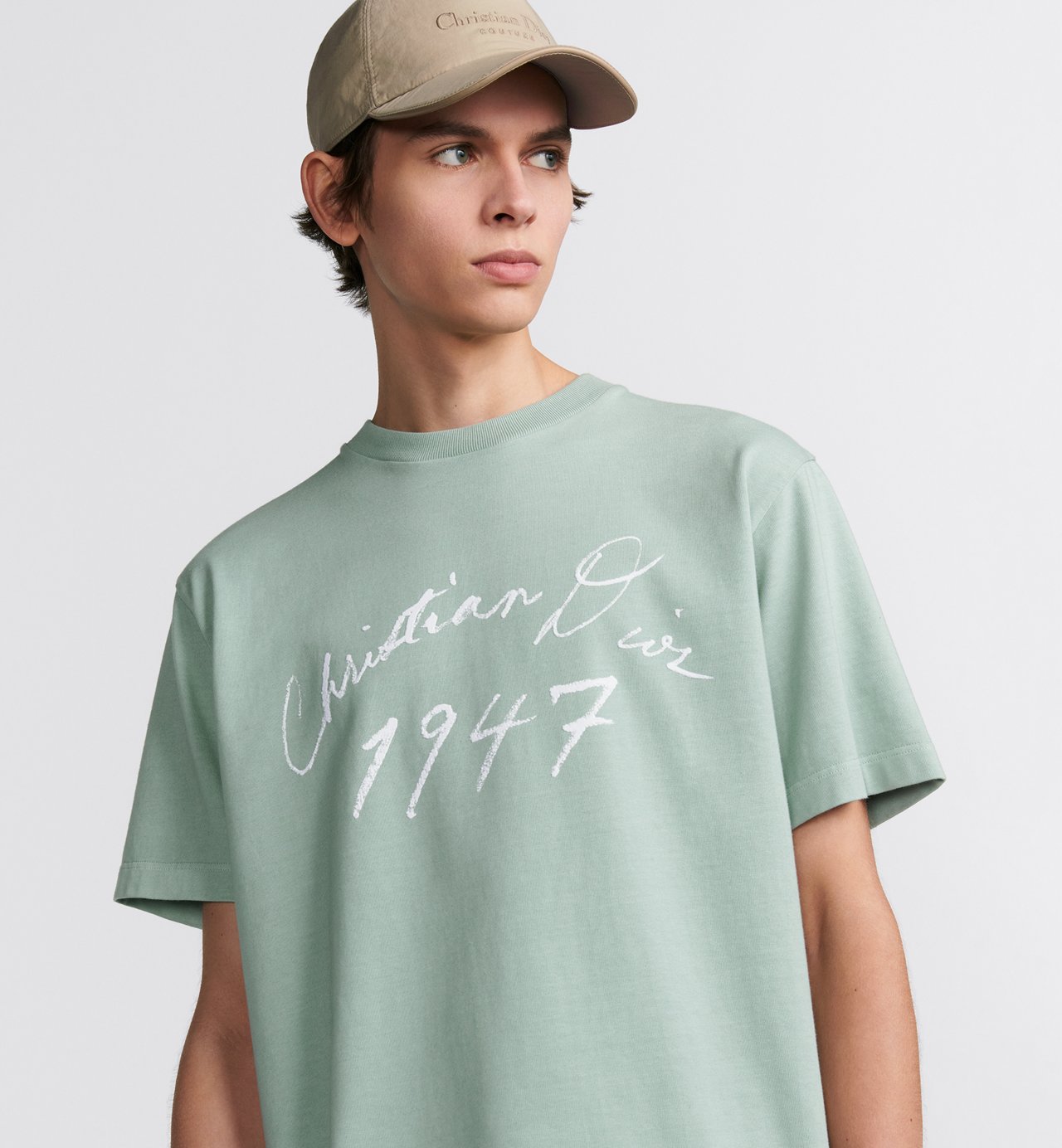 Handwritten T-Shirt Relaxed Fit Blue Cotton Jersey