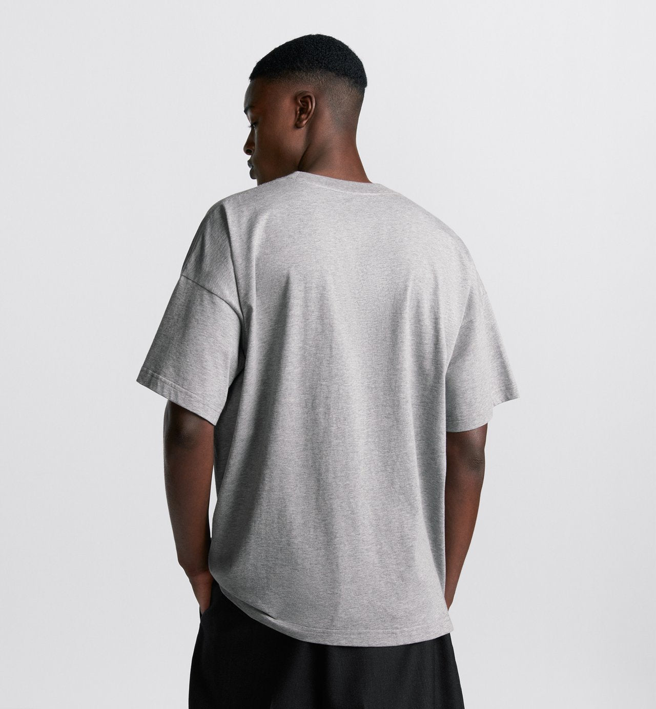 T-Shirt Gray Slub Cotton Jersey