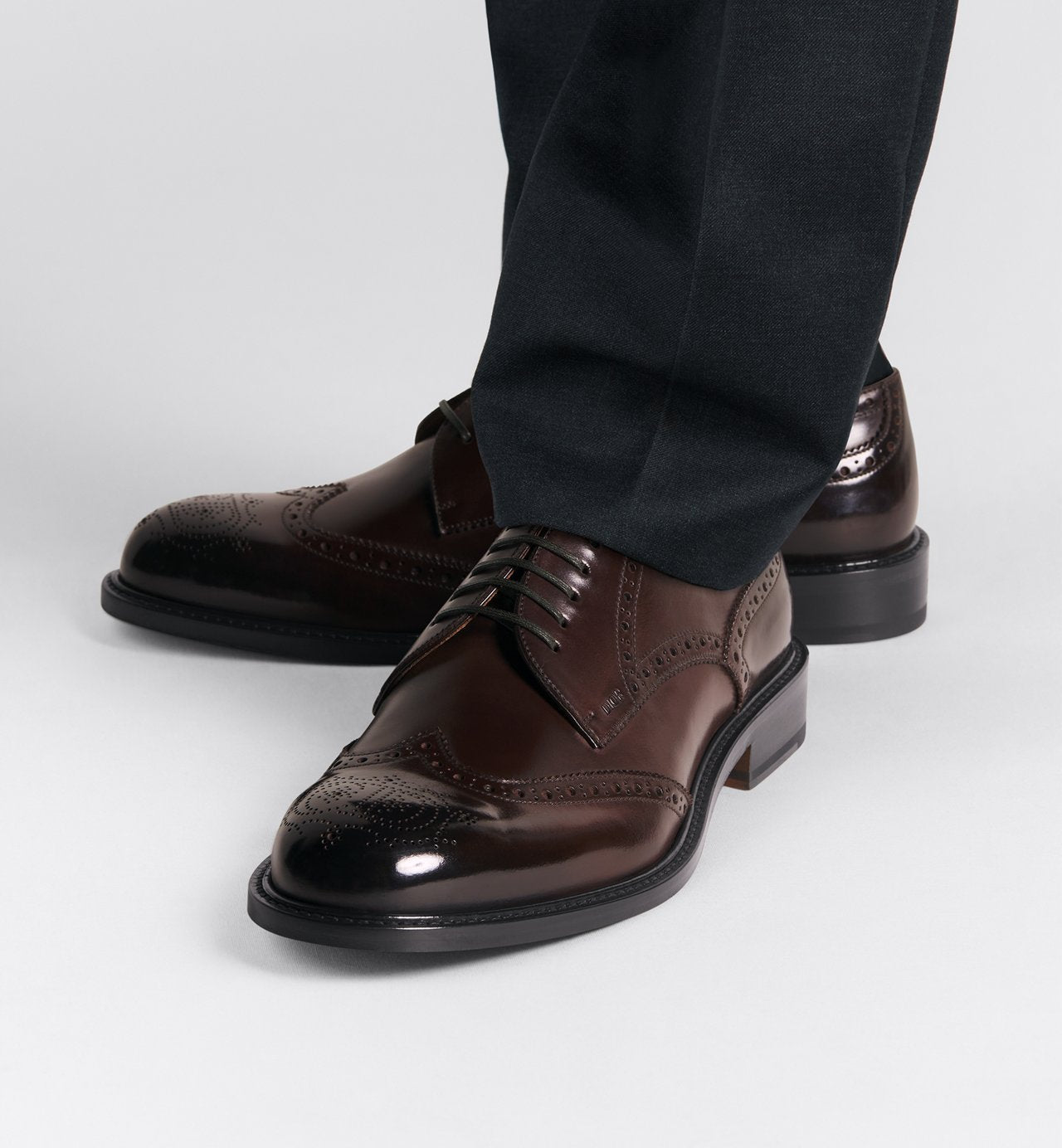 Embassy Derby Brogue Brown Calfskin With Patina Finish