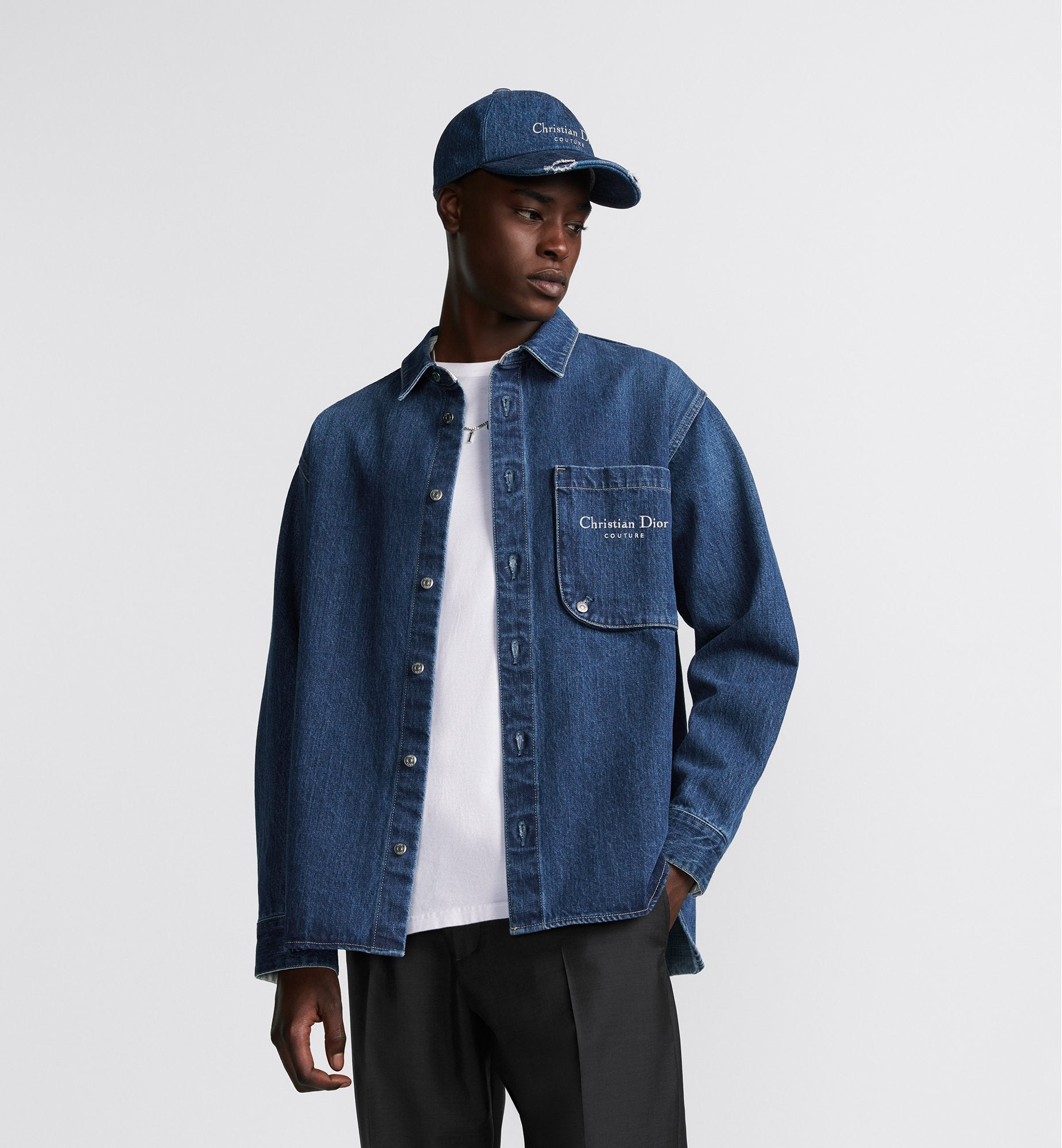 Cd Couture Overshirt Blue Cotton Denim