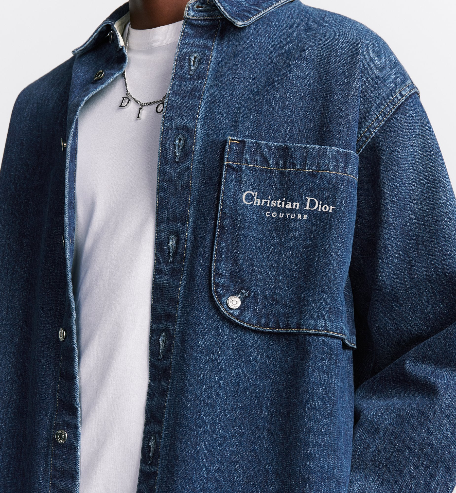 Cd Couture Overshirt Blue Cotton Denim