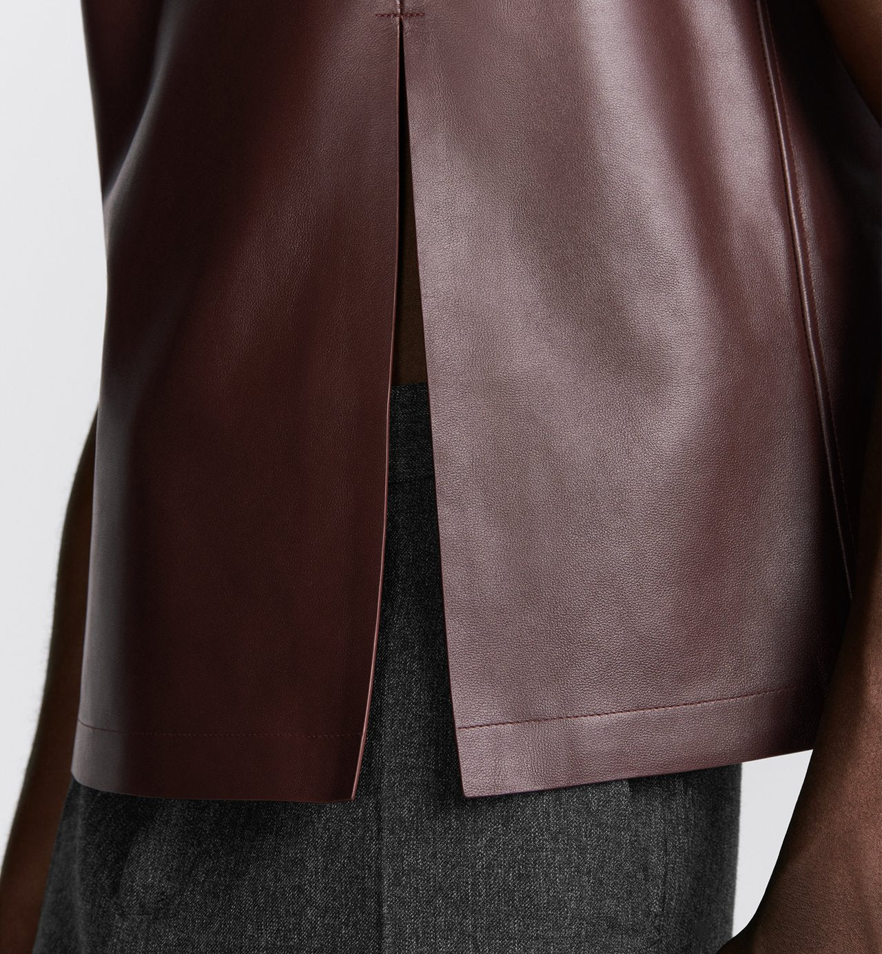 Couture Top Burgundy Calfskin