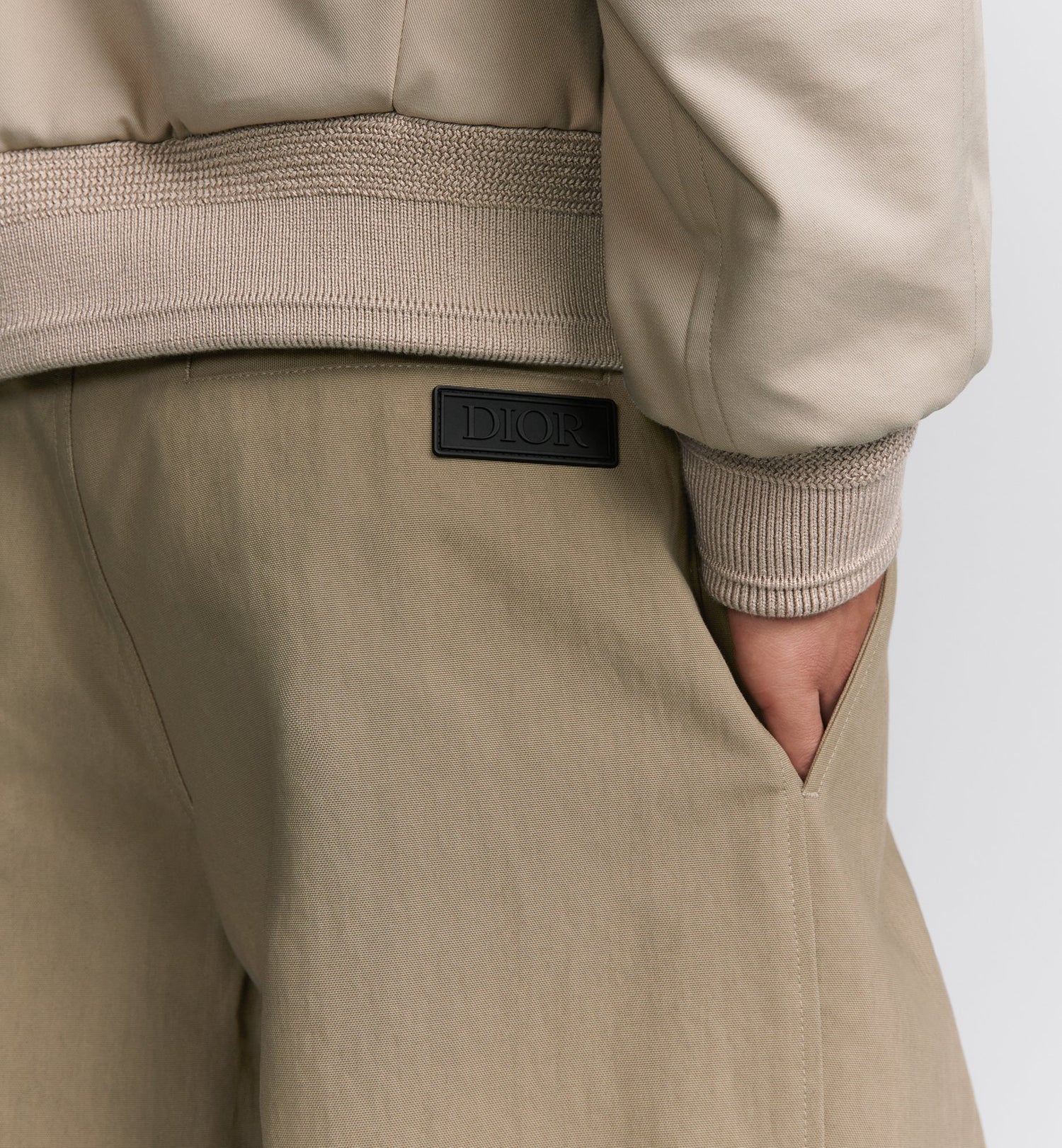 Cargo Pants Beige Blended Cotton