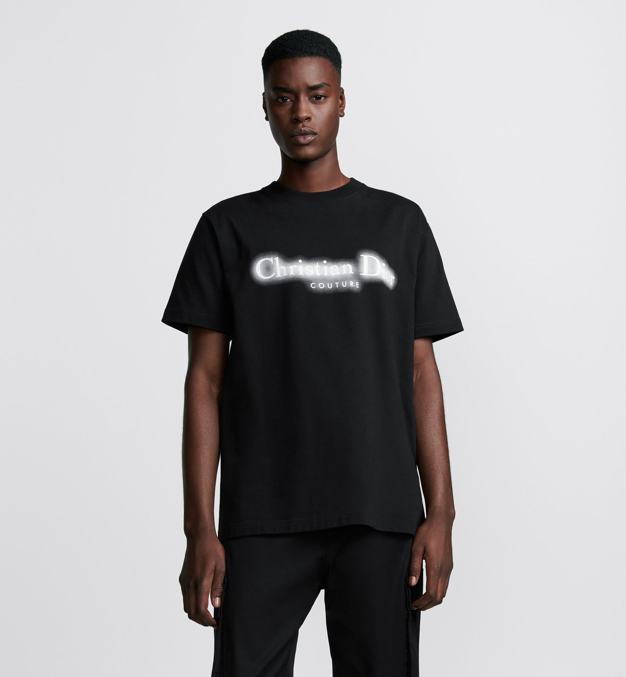 Couture T-Shirt Relaxed Fit Black Cotton Jersey