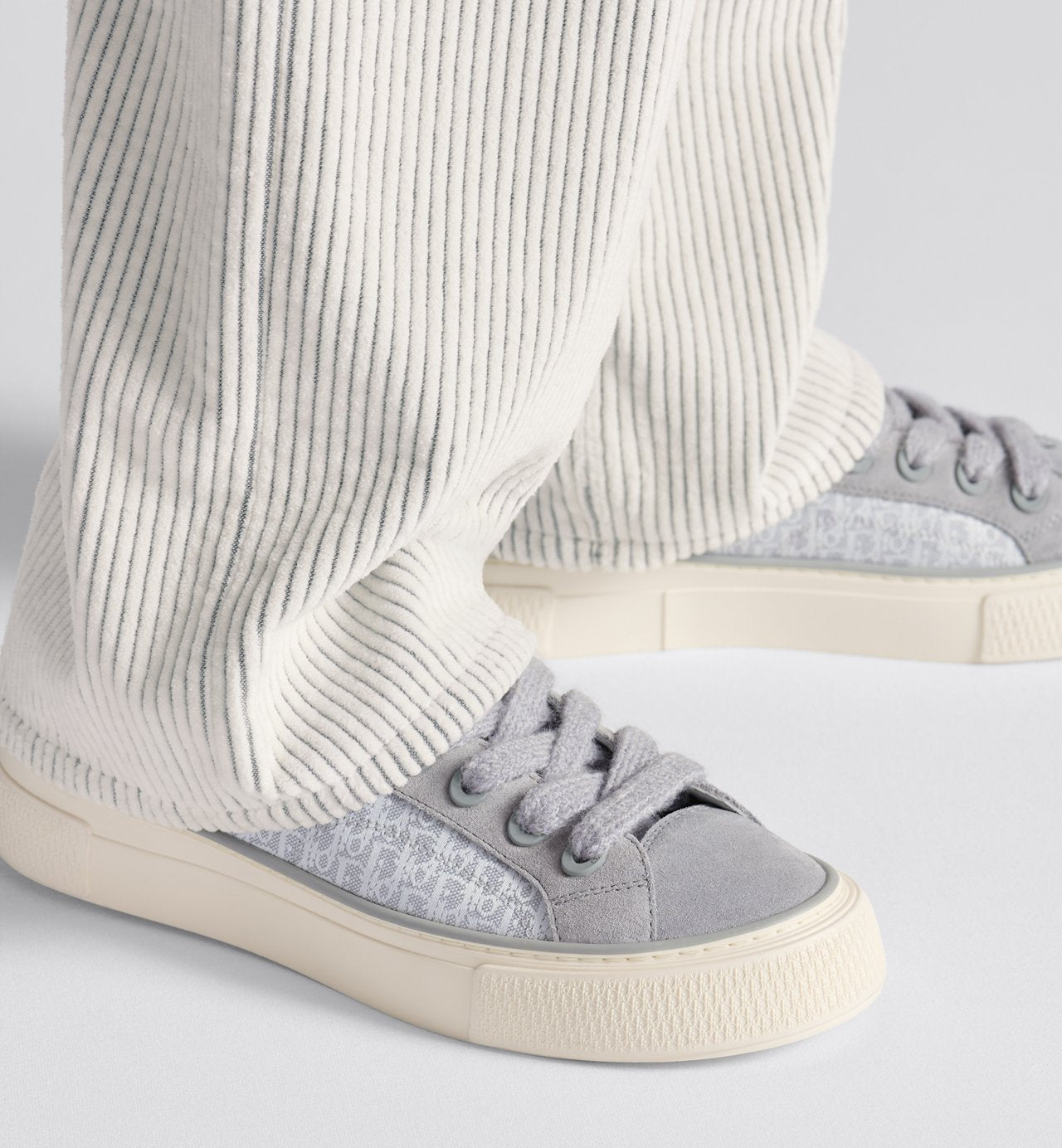 B33 Sneaker Dior Gray Dior Oblique Jacquard And Dior Gray Suede