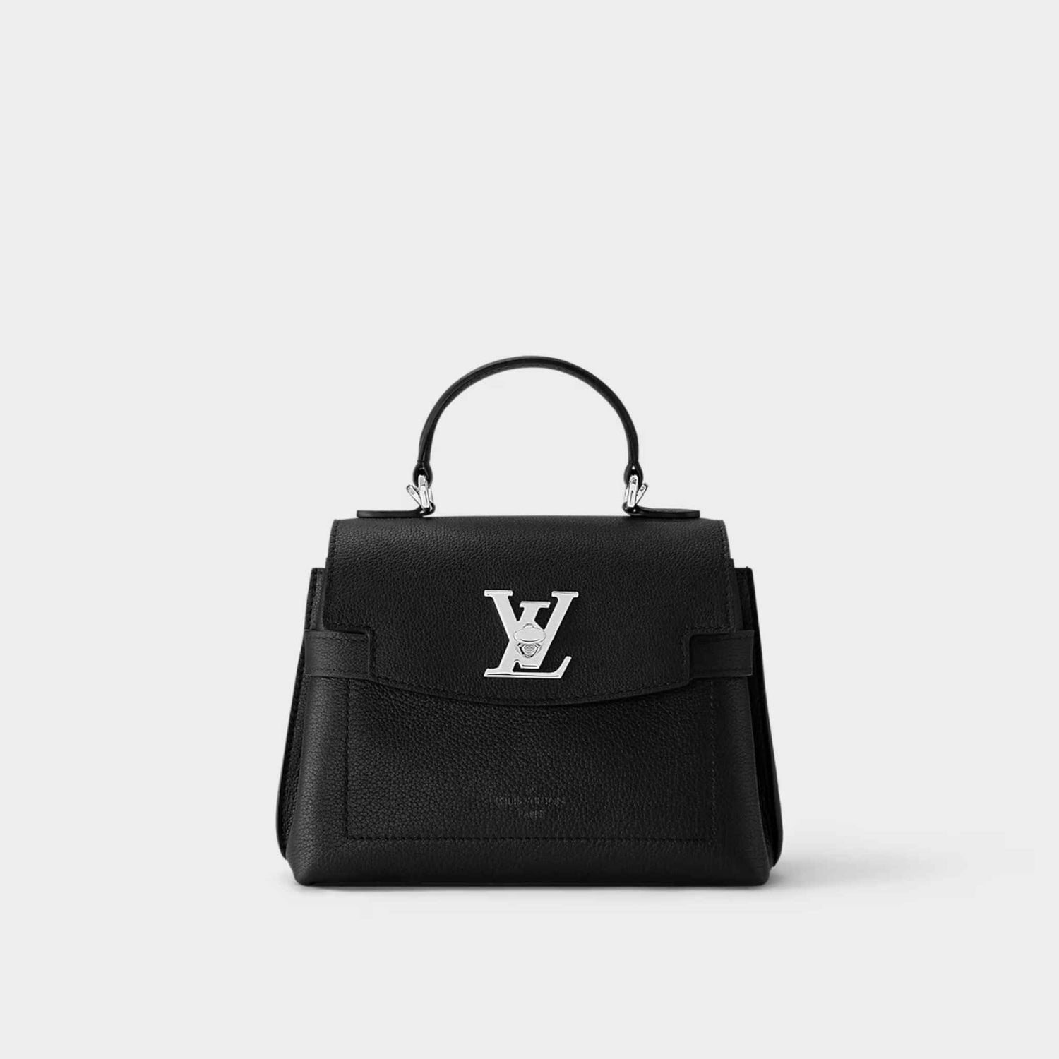 Louis Vuitton LockMe Ever Mini Handbag calf Leather Black Front View