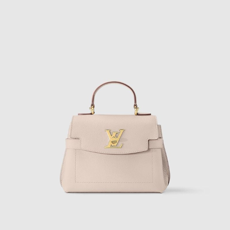 Louis Vuitton LockMe Ever Mini Handbag calf Leather Greige Front View