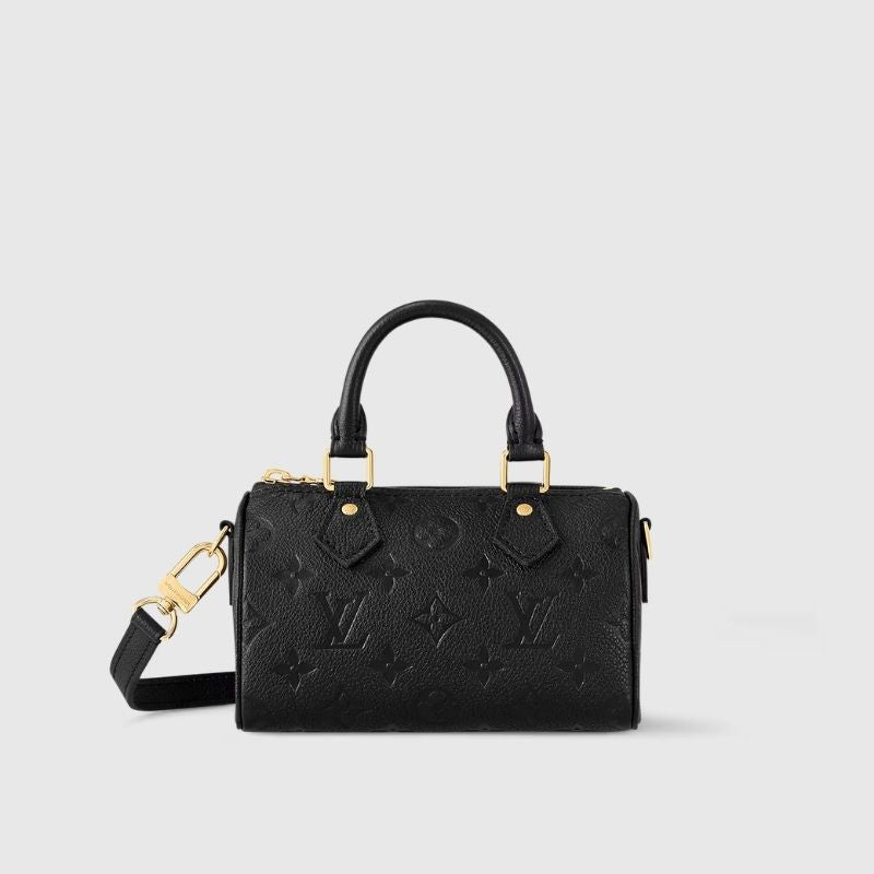 Louis Vuitton Nano Speedy Handbag Monogram Empreinte Front View
