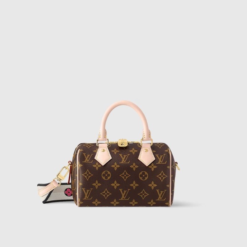 Louis Vuitton Speedy Bandoulière 20 Handbag Monogram Canvas Black Front View
