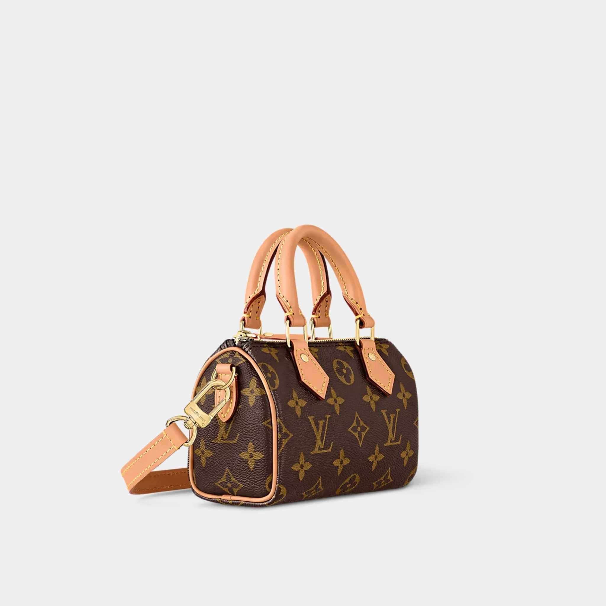 Louis Vuitton Speedy Nano Handbag Monogram Canvas Side View
