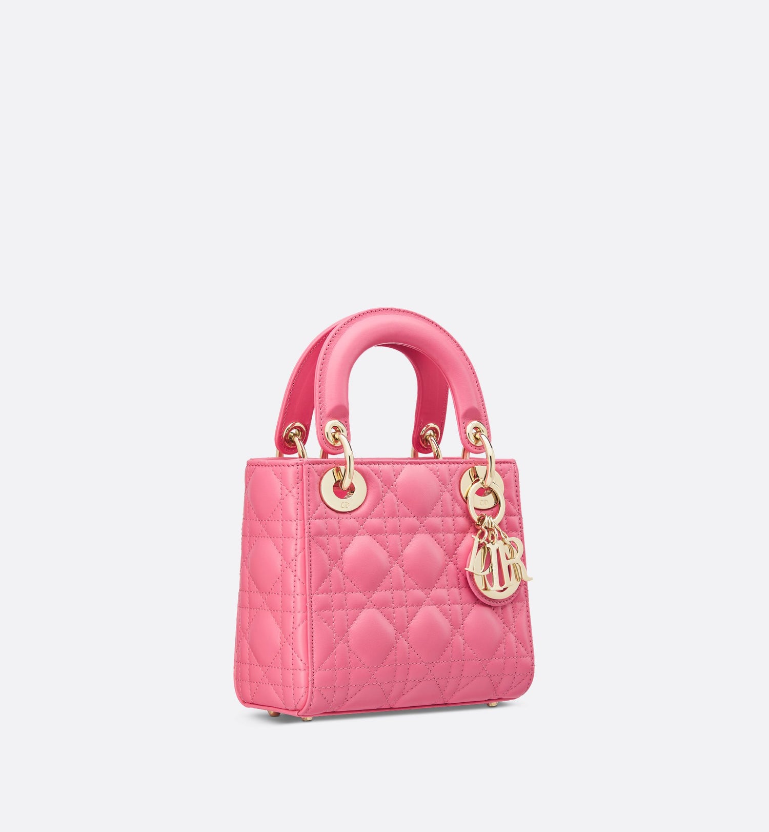 Mini Dioriviera Lady Dior Bag Candy Pink Cannage Lambskin