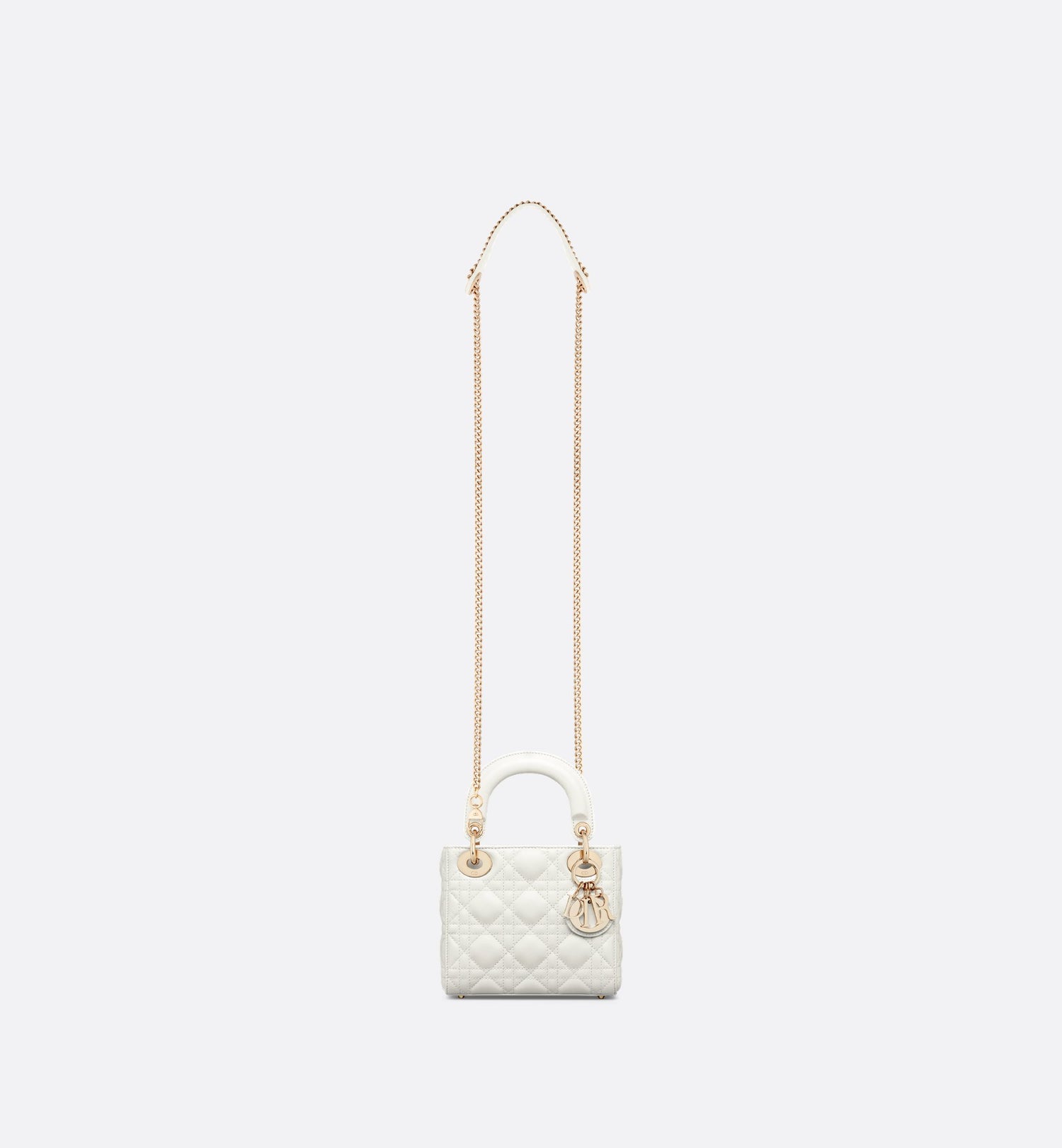 Mini Lady Dior Bag Latte Cannage Lambskin