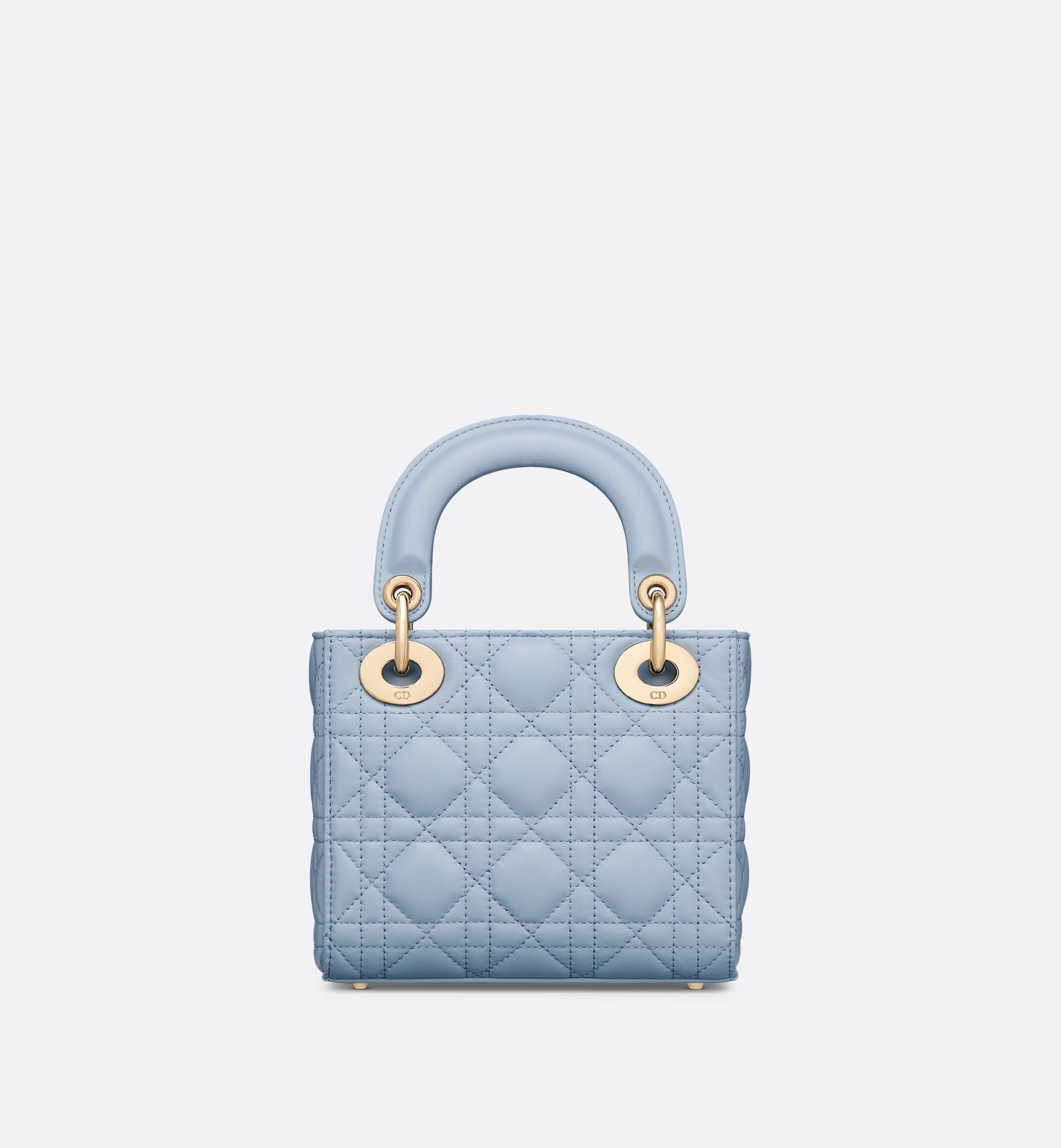 Mini Lady Dior Bag Pale Blue Cannage Lambskin