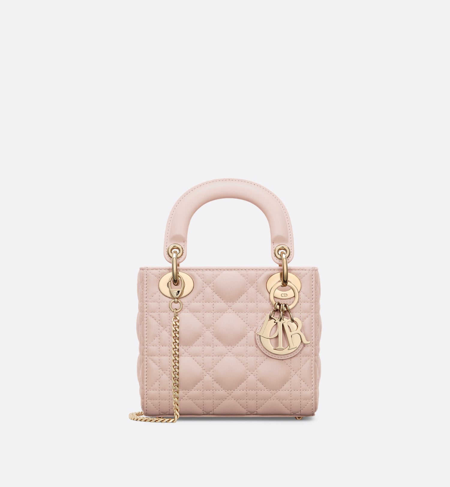 Mini Lady Dior Bag Powder Pink Cannage Lambskin