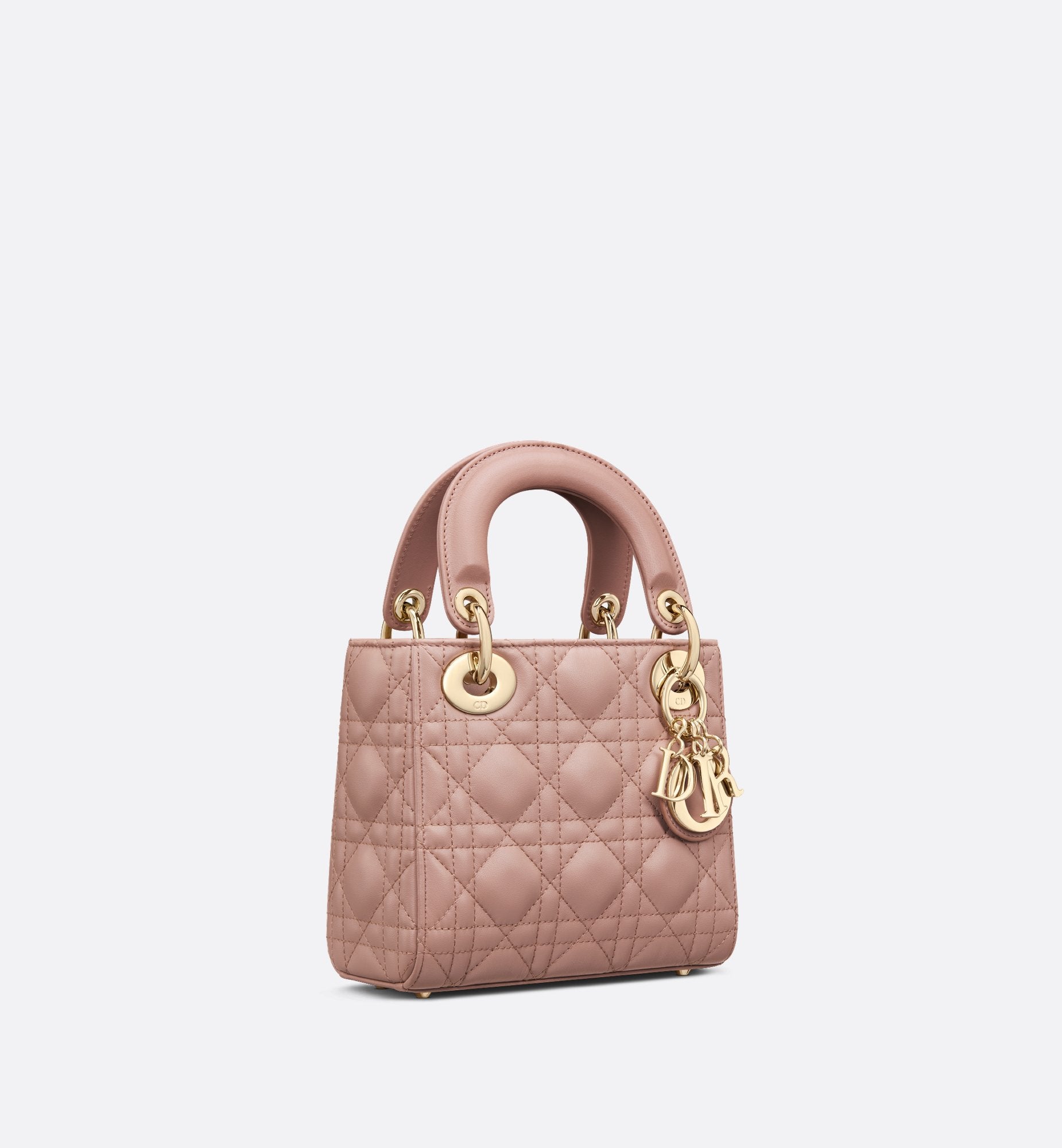 Mini Lady Dior Bag Blush Cannage Lambskin