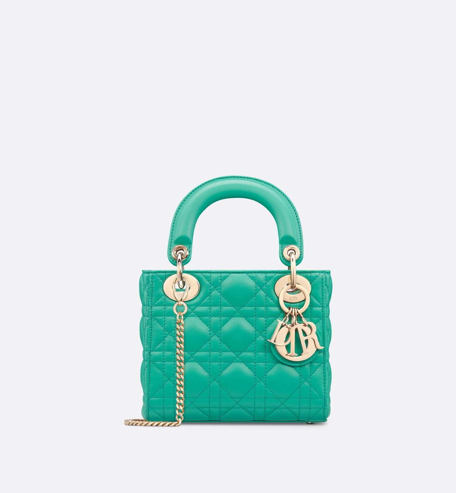 Mini Dioriviera Lady Dior Bag Aquamarina Cannage Lambskin