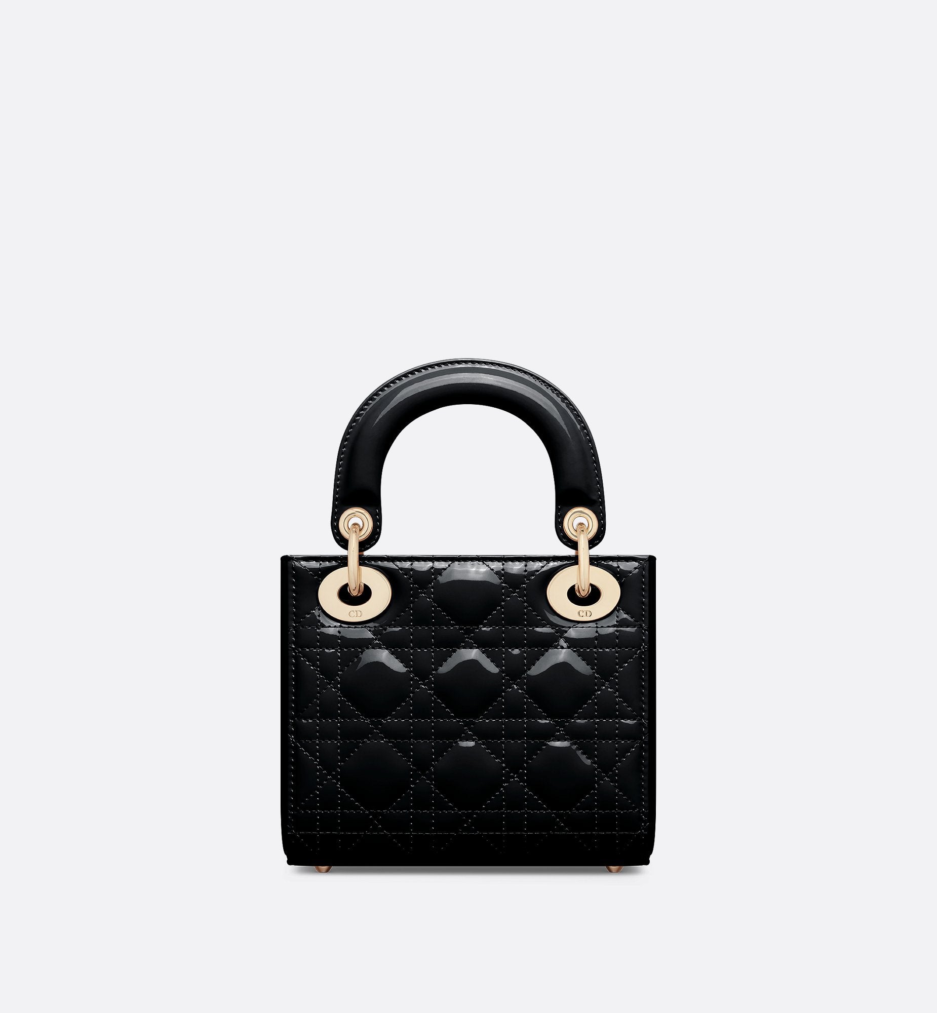 Mini Lady Dior Bag Black Patent Cannage Calfskin