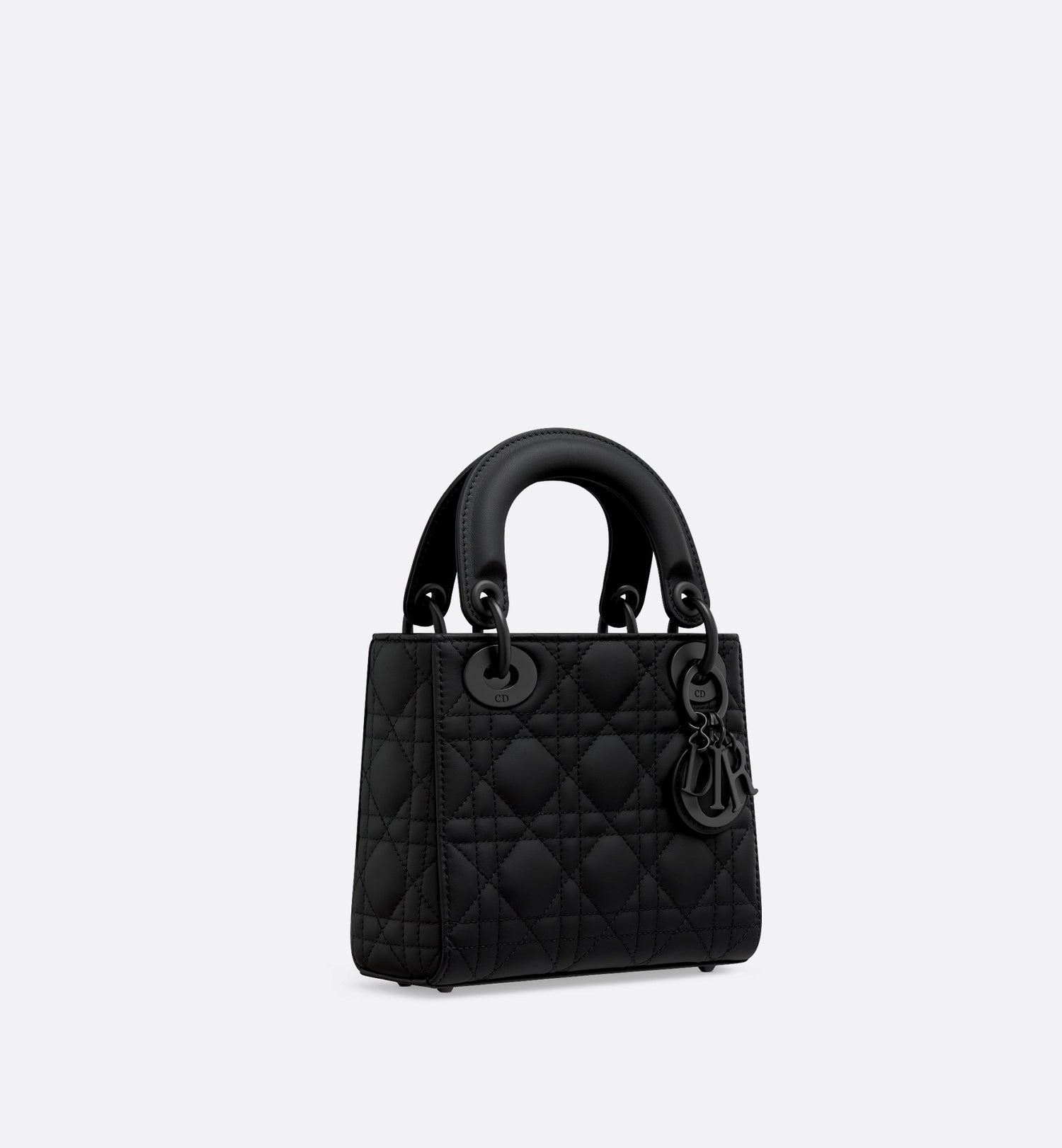 Mini Lady Dior Bag Black Ultramatte Cannage Calfskin