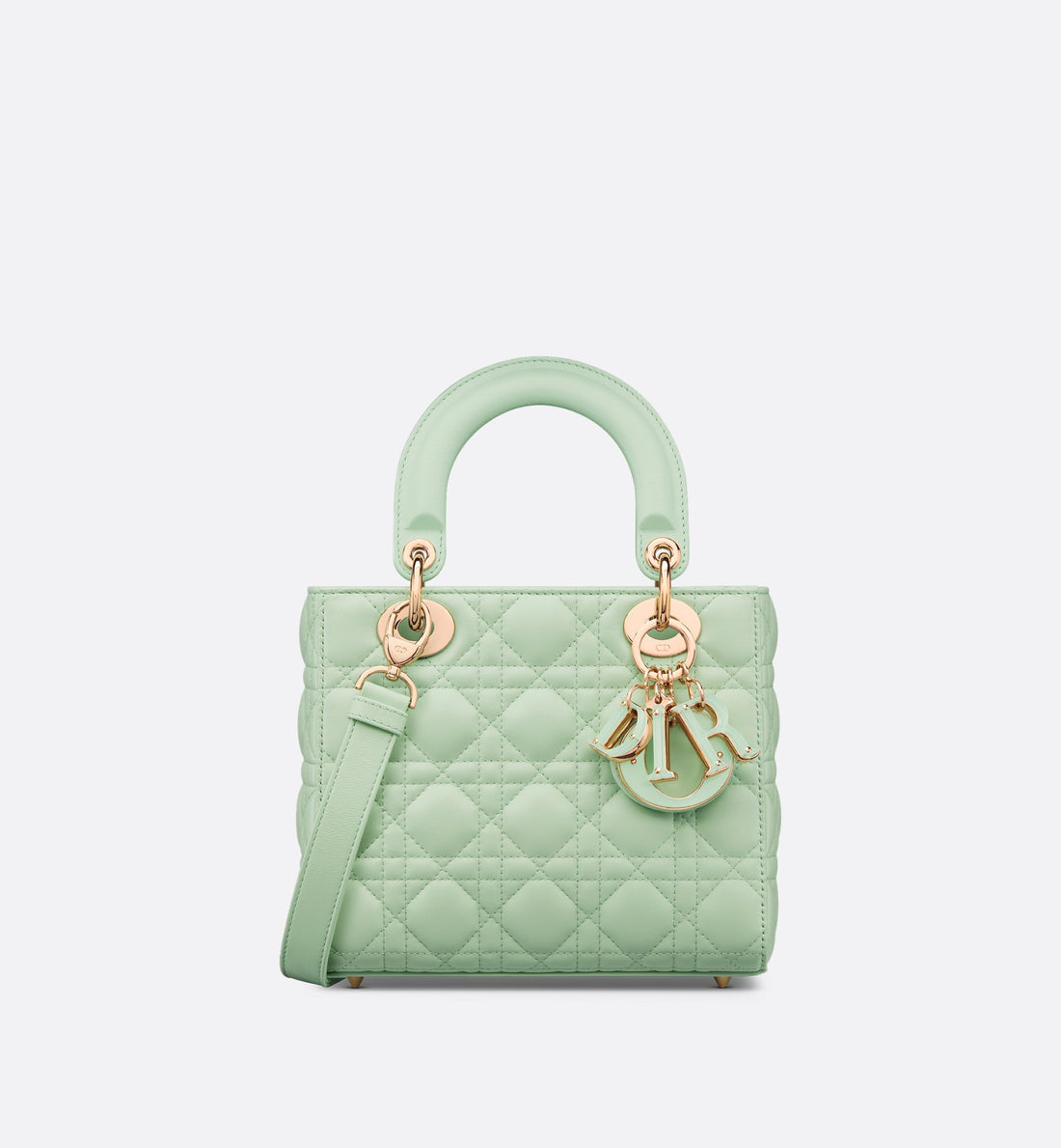 Small Lady Dior Bag Pastel Mint Cannage Lambskin