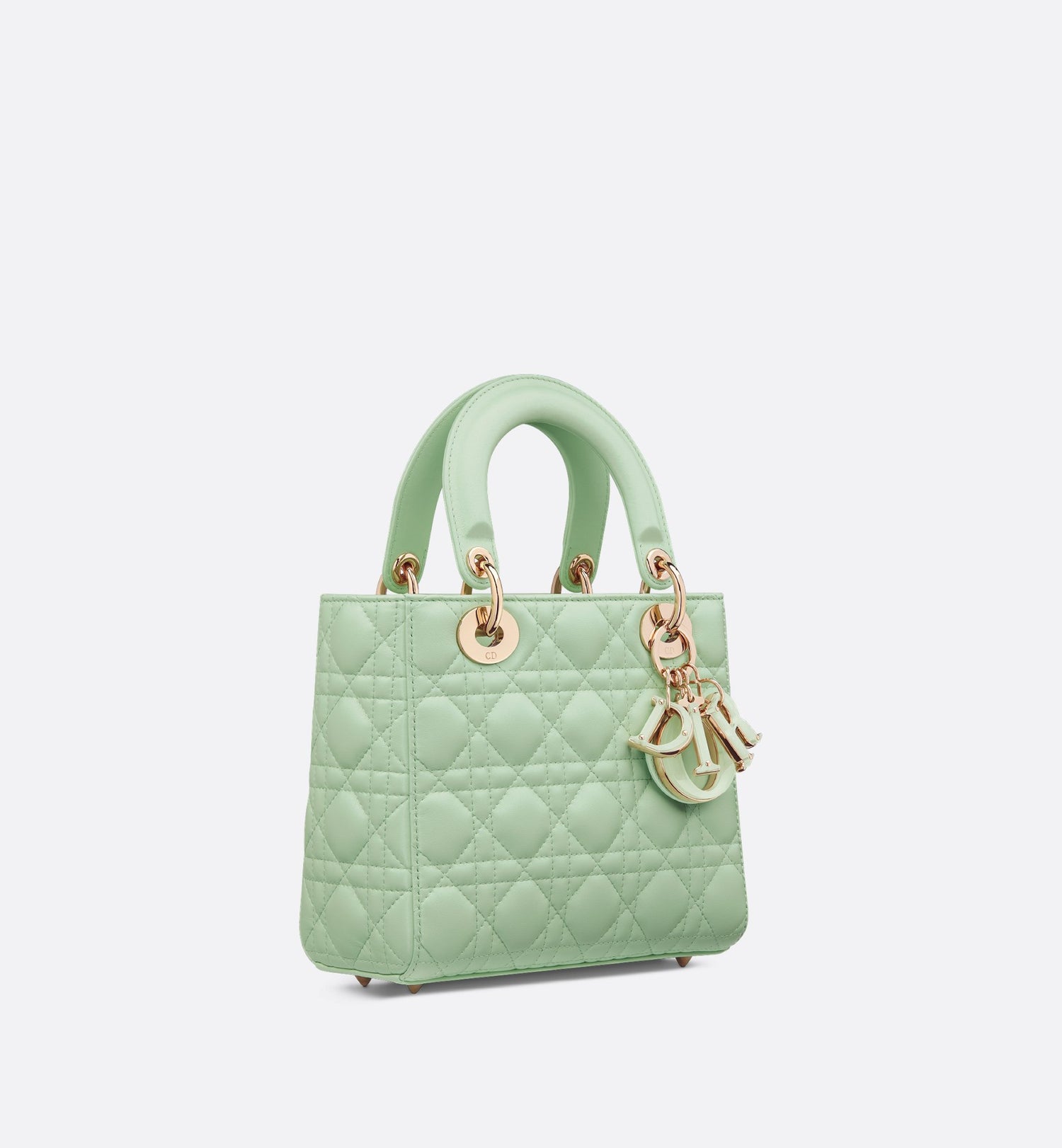 Small Lady Dior Bag Pastel Mint Cannage Lambskin