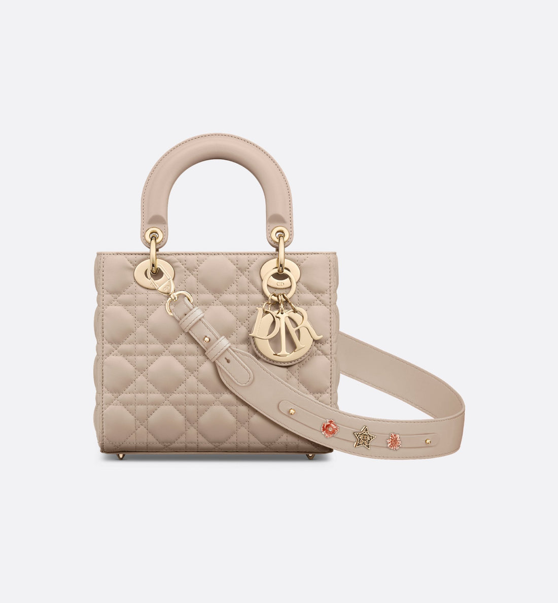 Small Lady Dior My Abcdior Bag Powder Beige Cannage Lambskin