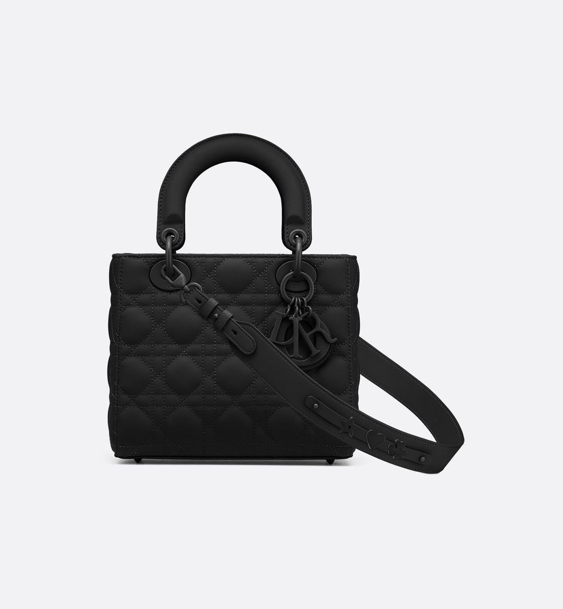 Small Lady Dior My Abcdior Bag Black Ultramatte Cannage Calfskin