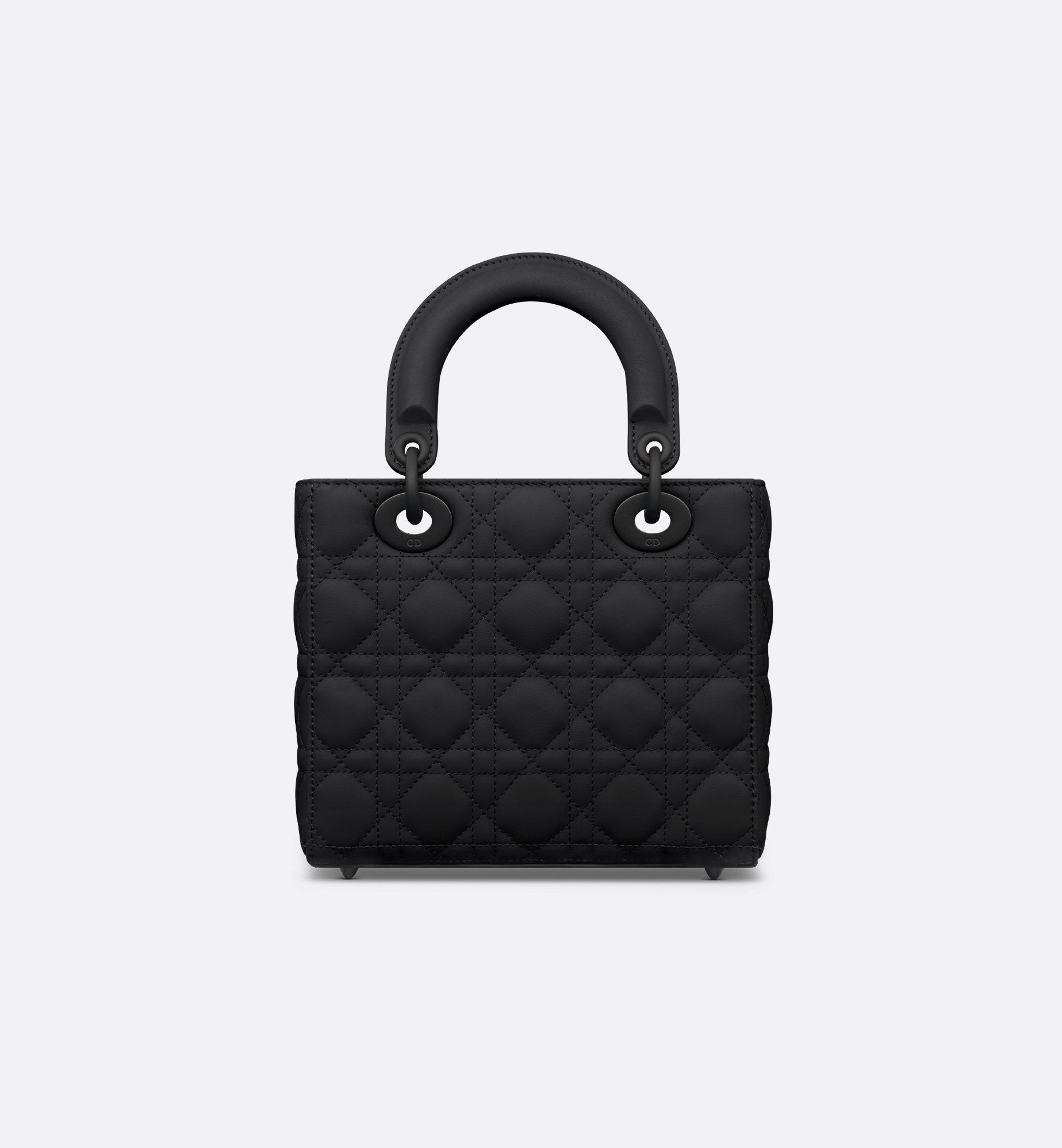 Small Lady Dior My Abcdior Bag Black Ultramatte Cannage Calfskin