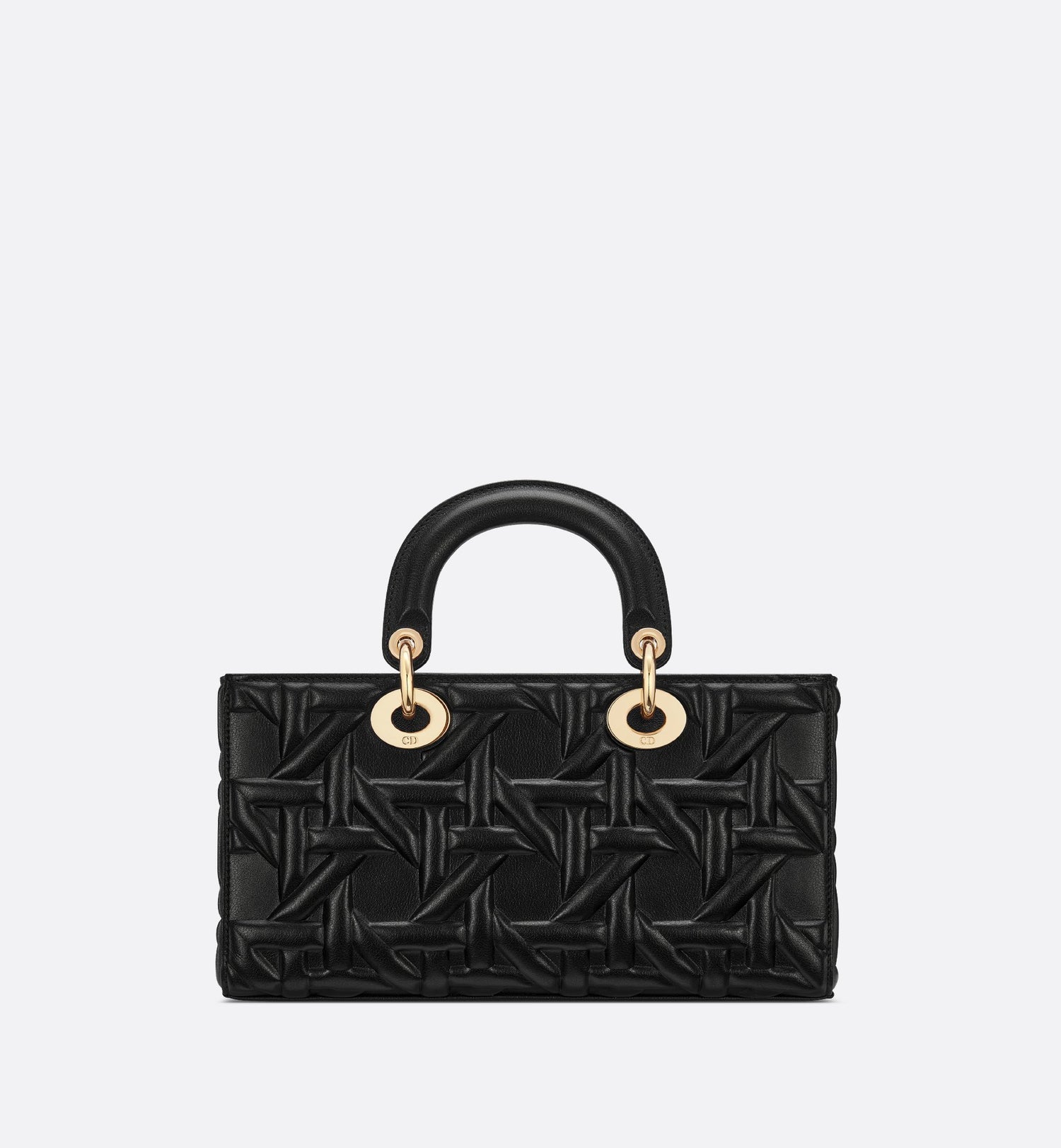 Medium Lady D-Joy Bag Black Graphic Cannage Calfskin