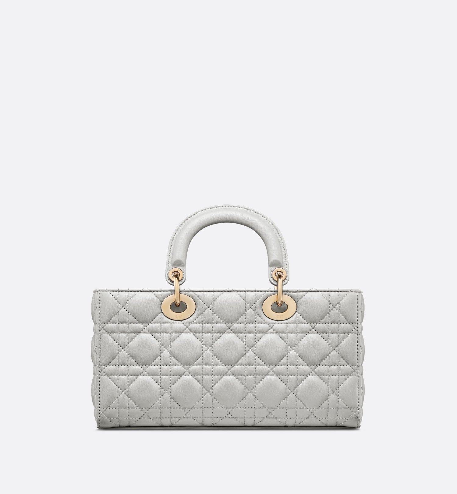 Medium Lady D-Joy Bag Cloud Gray Cannage Lambskin