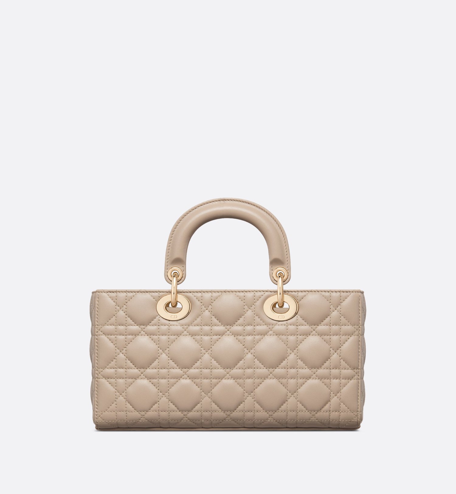 Medium Lady D-Joy Bag Powder Beige Cannage Lambskin