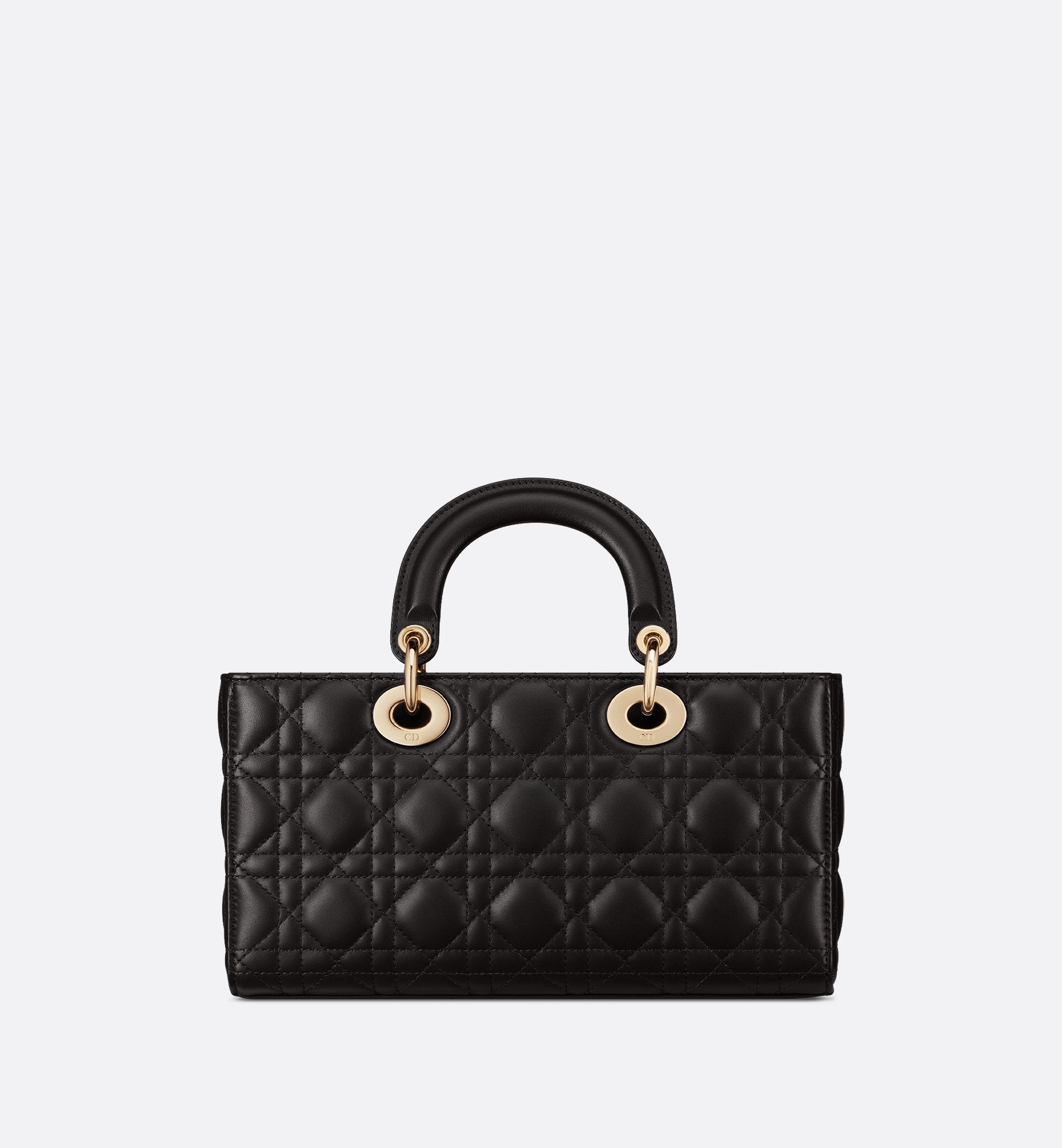 Medium Lady D-Joy Bag Black Cannage Lambskin