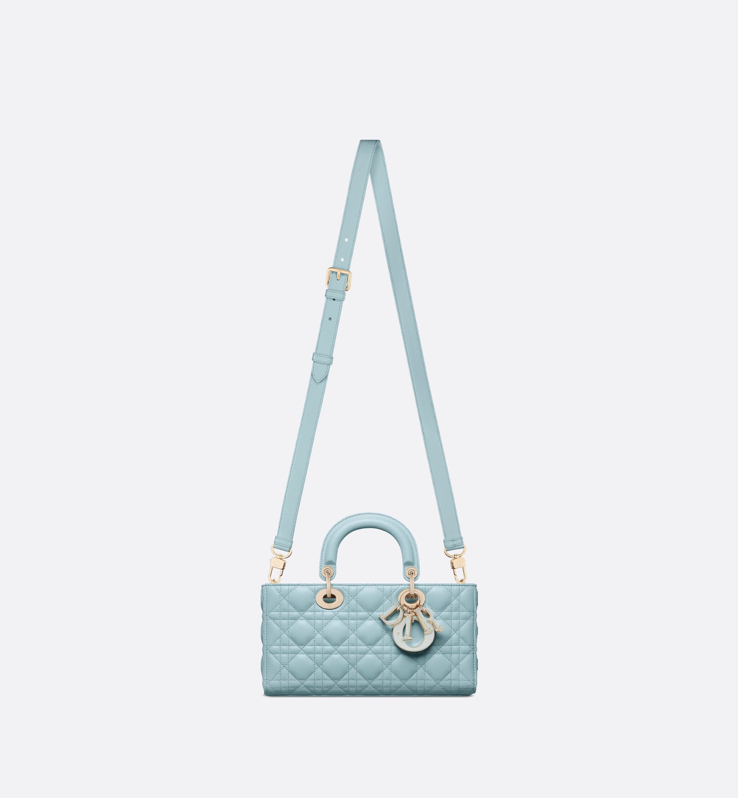 Medium Lady D-Joy Bag Celestial Blue Cannage Lambskin