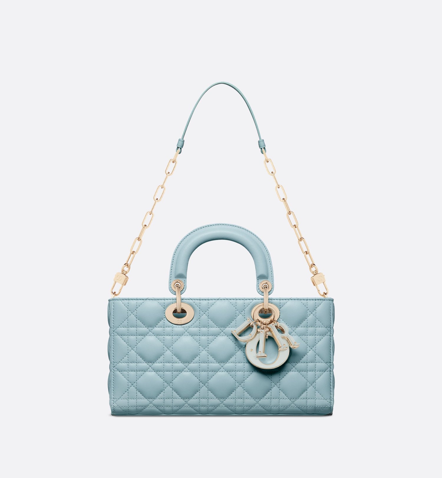 Medium Lady D-Joy Bag Celestial Blue Cannage Lambskin