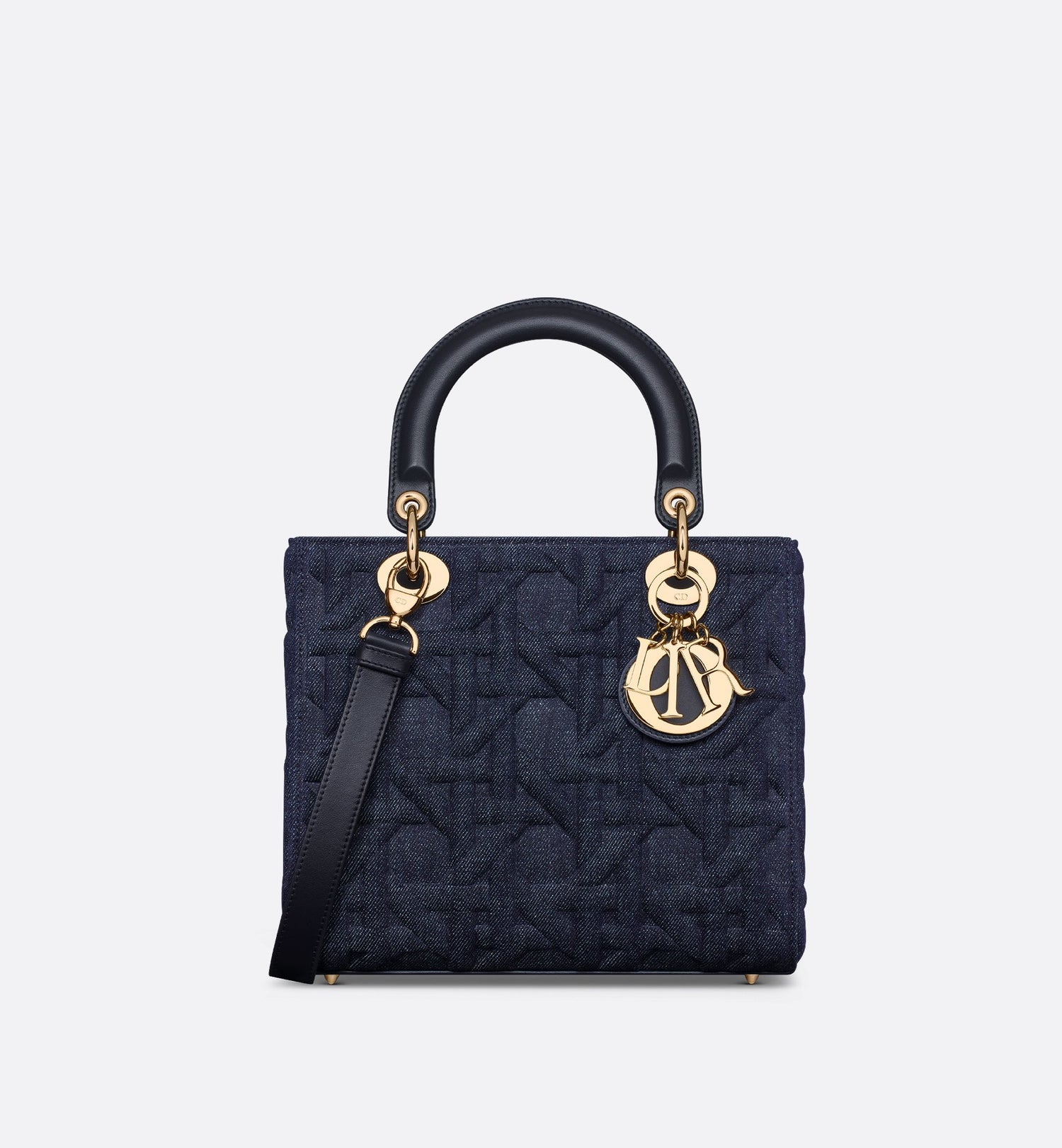 Medium Lady Dior Bag Blue Graphic Cannage Denim