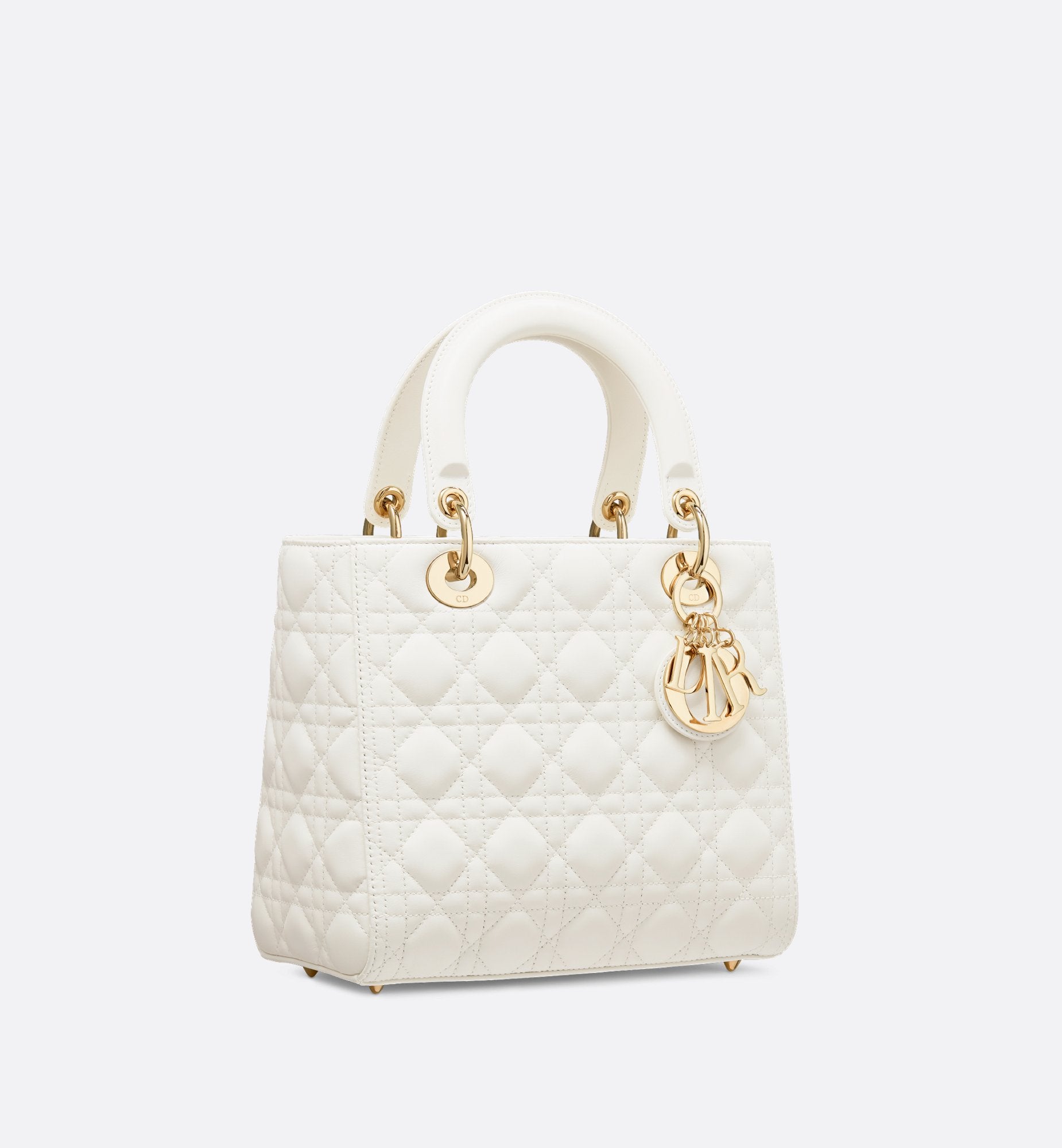 Medium Lady Dior Bag Latte Cannage Lambskin