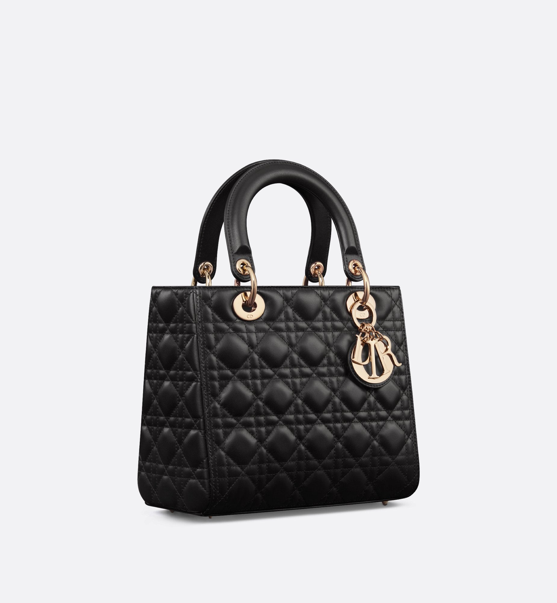 Medium Lady Dior Bag Black Cannage Lambskin