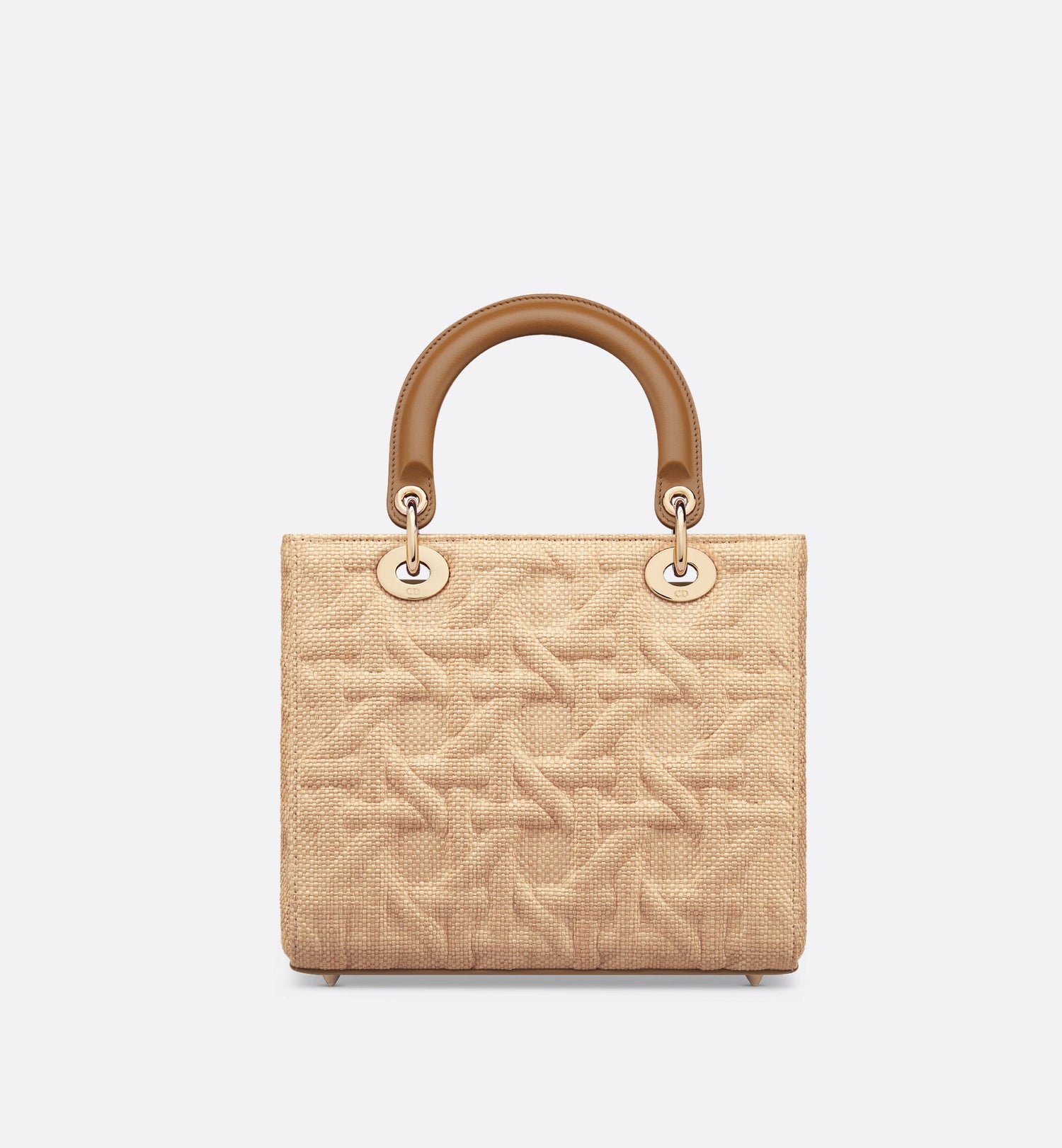 Medium Lady Dior Bag Beige Graphic Cannage Raffia