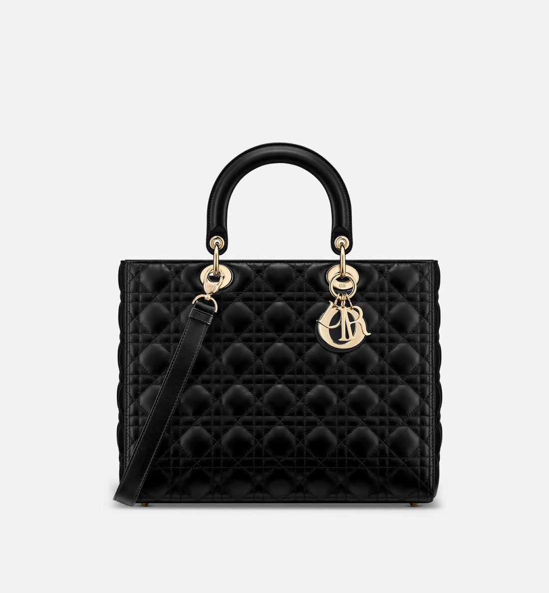 Large Lady Dior Bag Black Cannage Lambskin