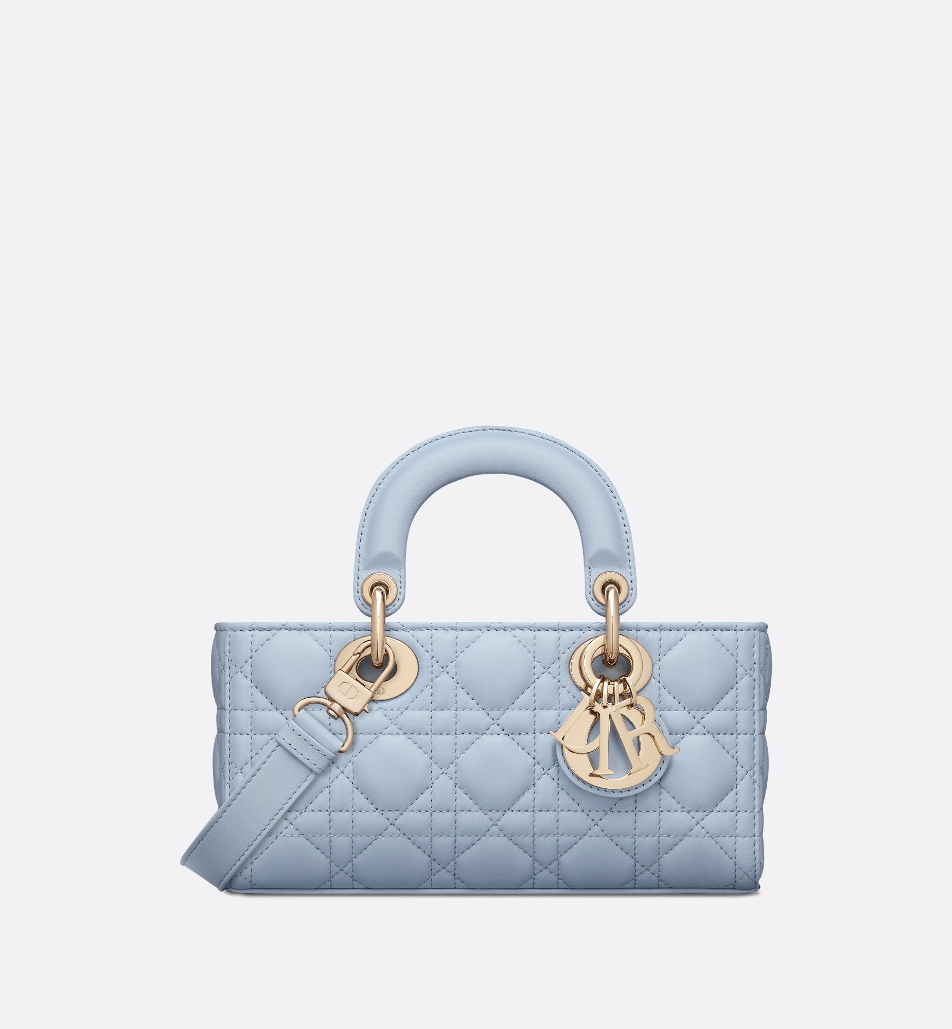 Small Lady D-Joy Bag Pale Blue Cannage Lambskin