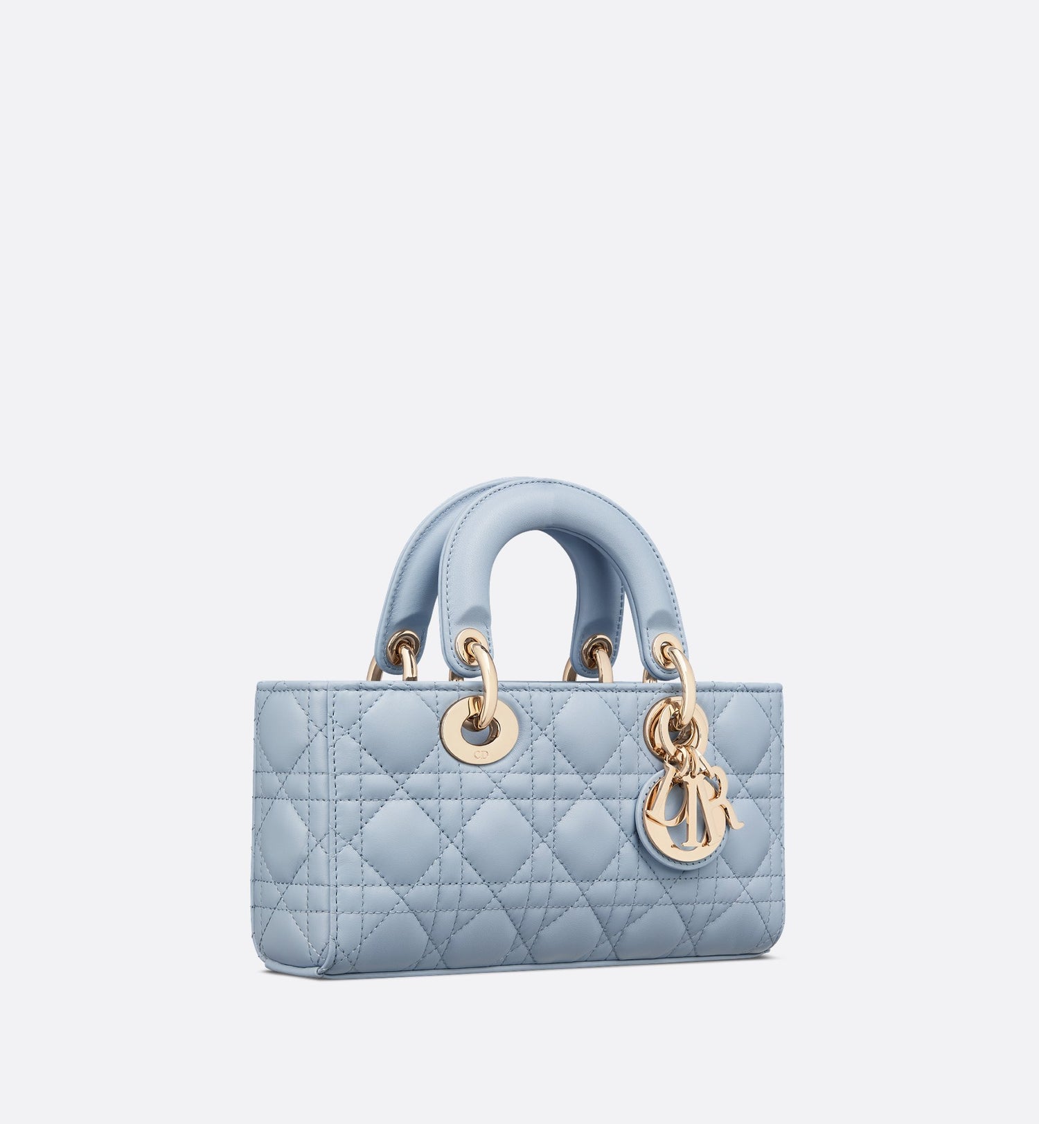 Small Lady D-Joy Bag Pale Blue Cannage Lambskin