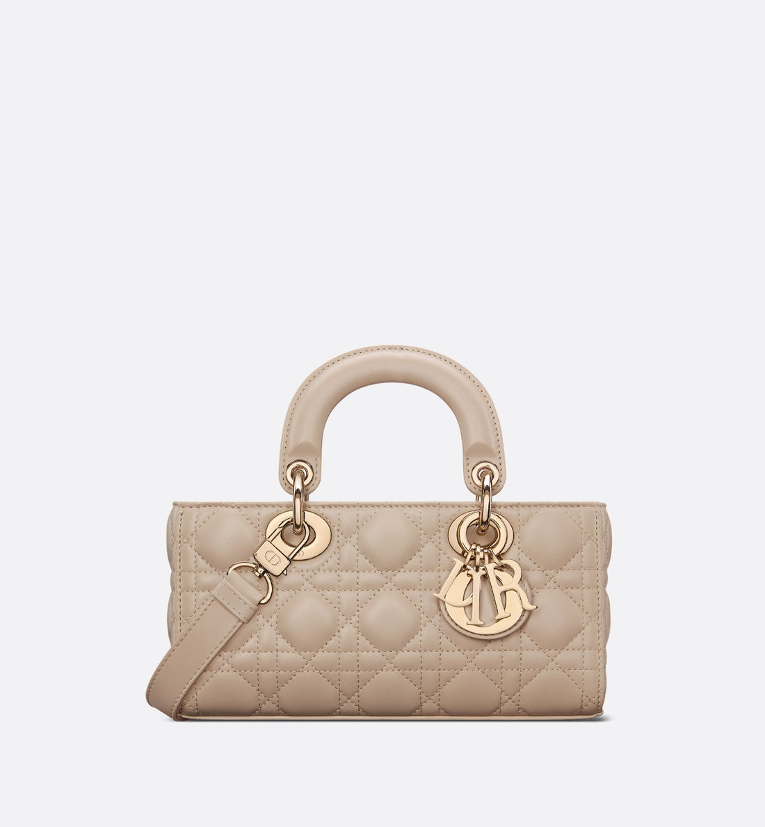 Small Lady D-Joy Bag Powder Beige Cannage Lambskin