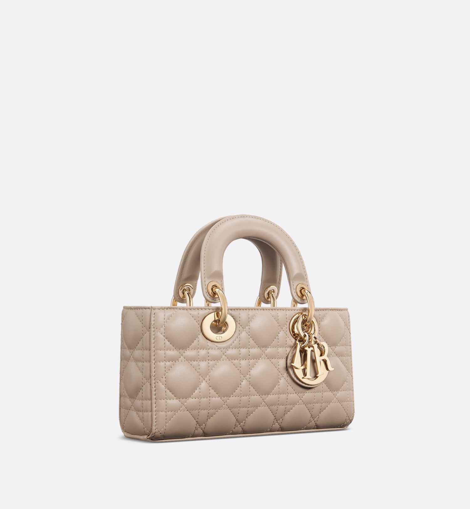 Small Lady D-Joy Bag Powder Beige Cannage Lambskin