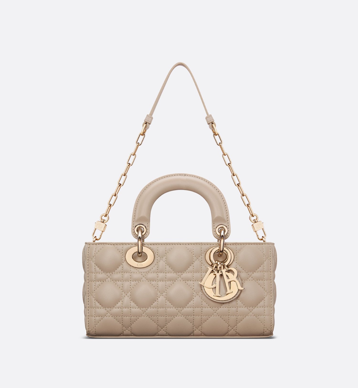 Small Lady D-Joy Bag Powder Beige Cannage Lambskin