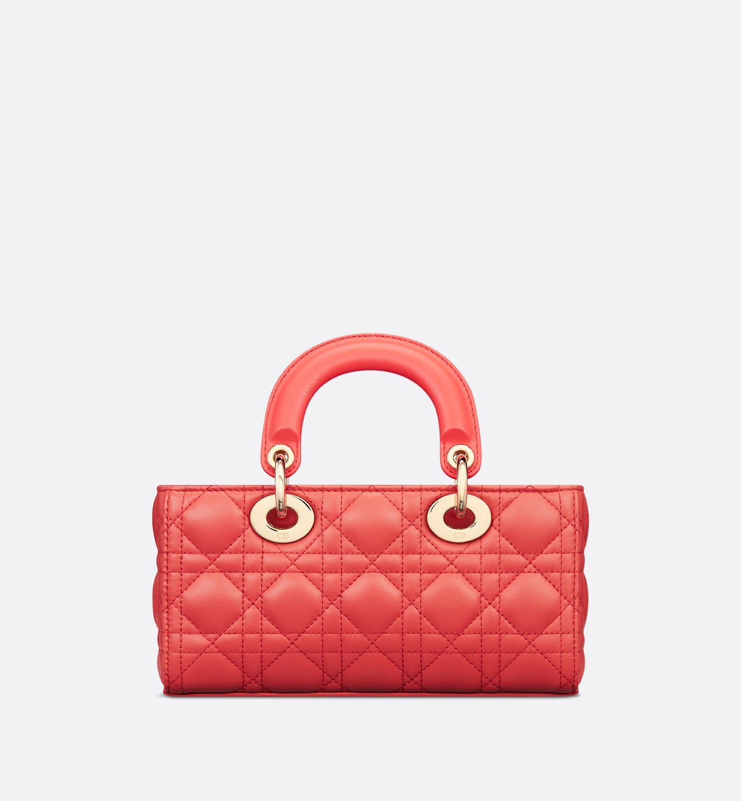 Small Dioriviera Lady D-Joy Bag Coral Cannage Lambskin