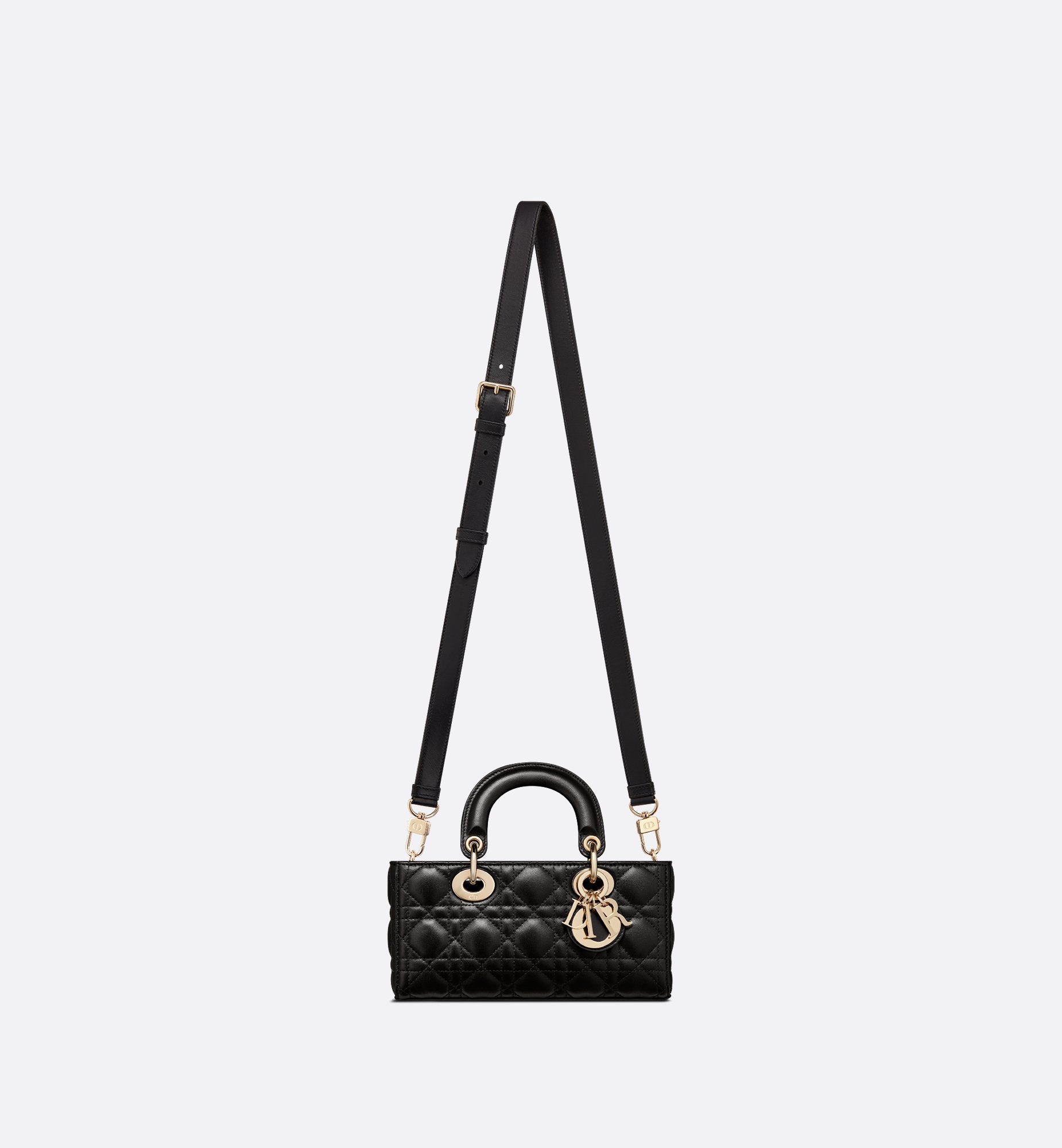 Small Lady D-Joy Bag Black Cannage Lambskin