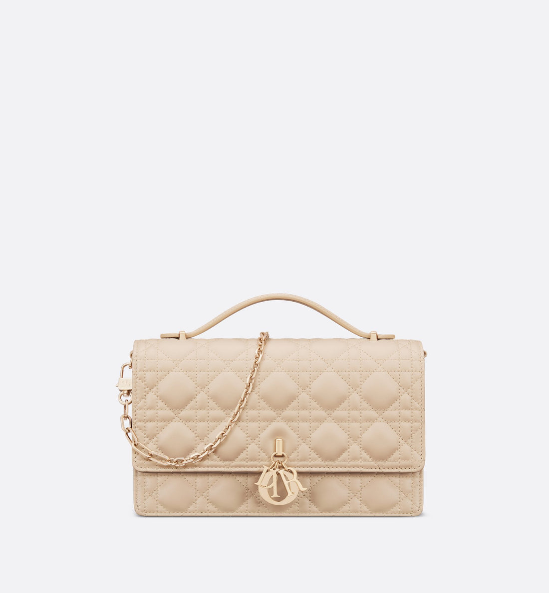 My Dior Top Handle Bag Powder Beige Cannage Lambskin